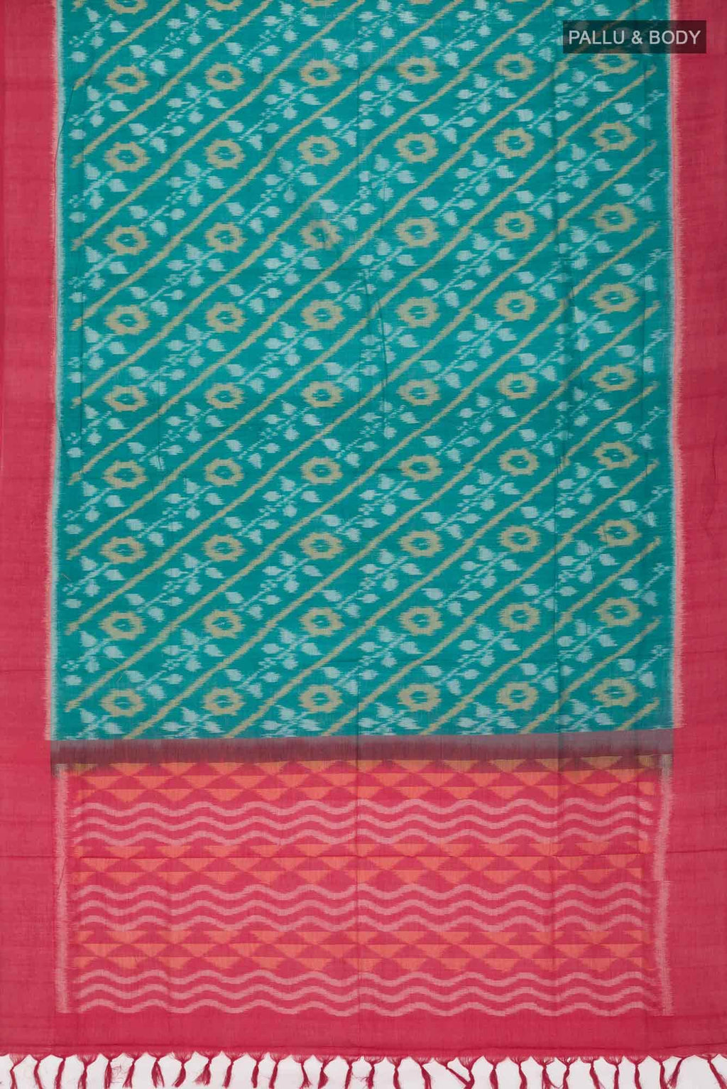 Green Pochampally Cotton Saree