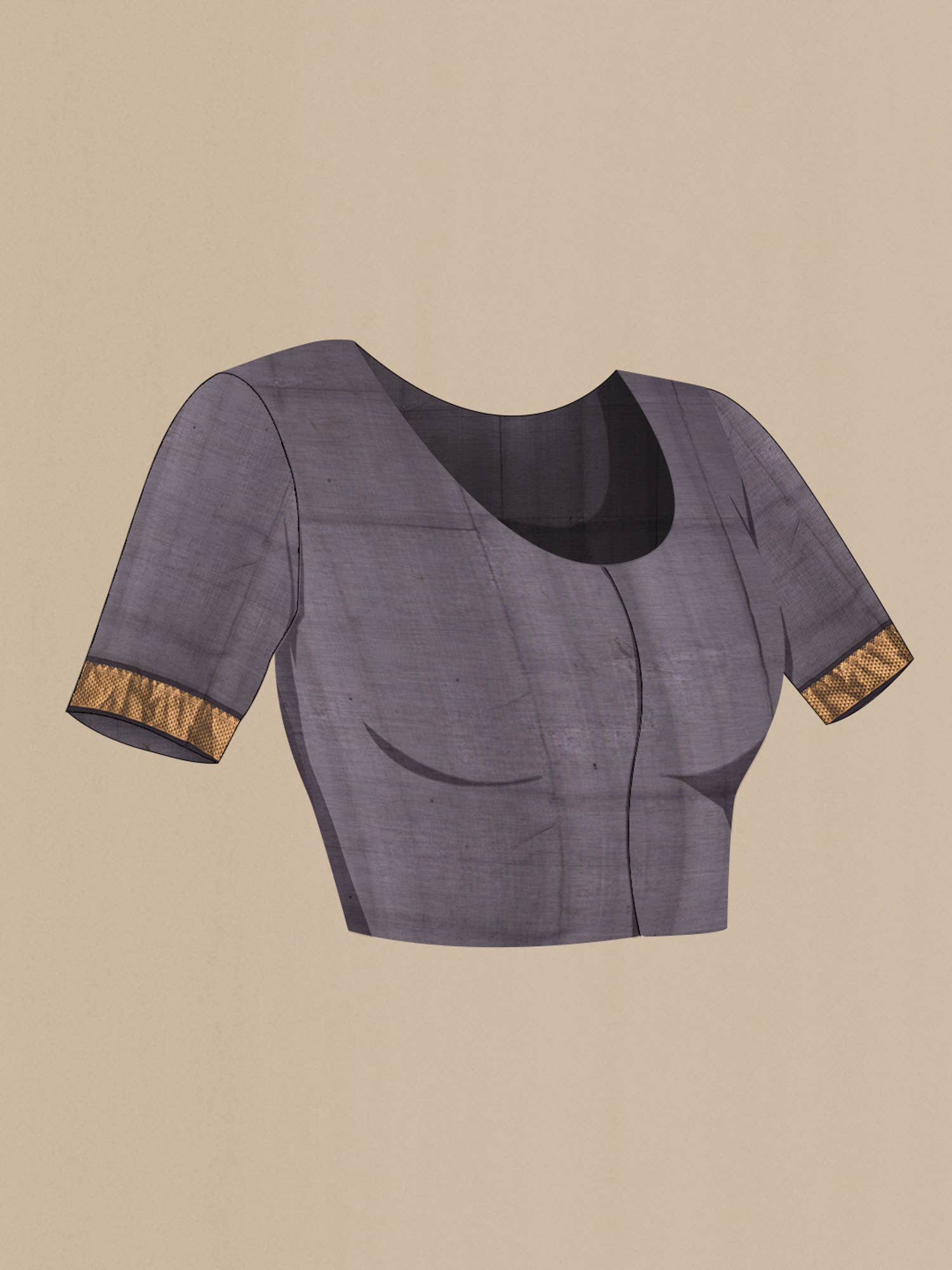 Grey Silk Cotton Saree