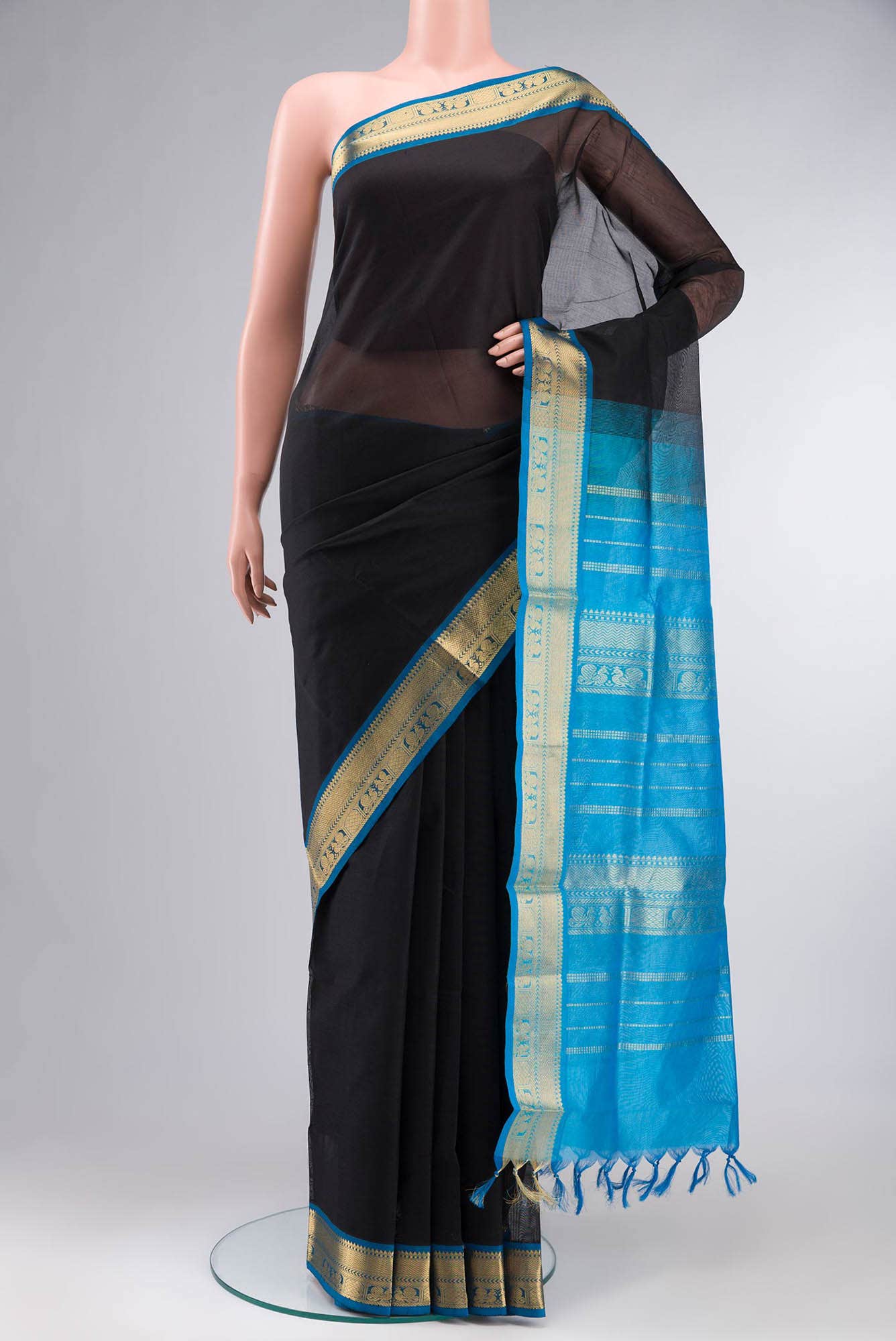 Black Silk Cotton Saree