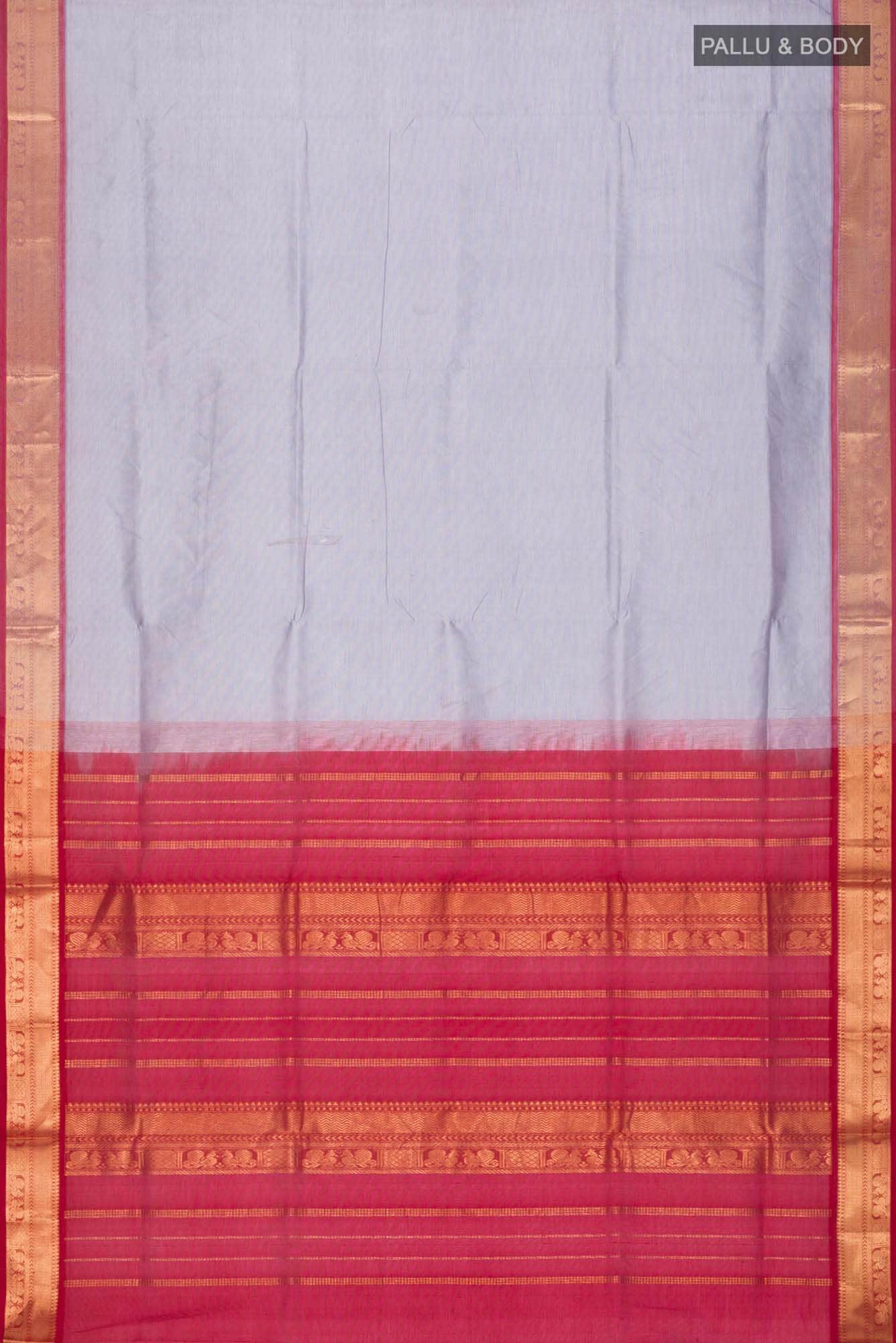 Grey Silk Cotton Saree