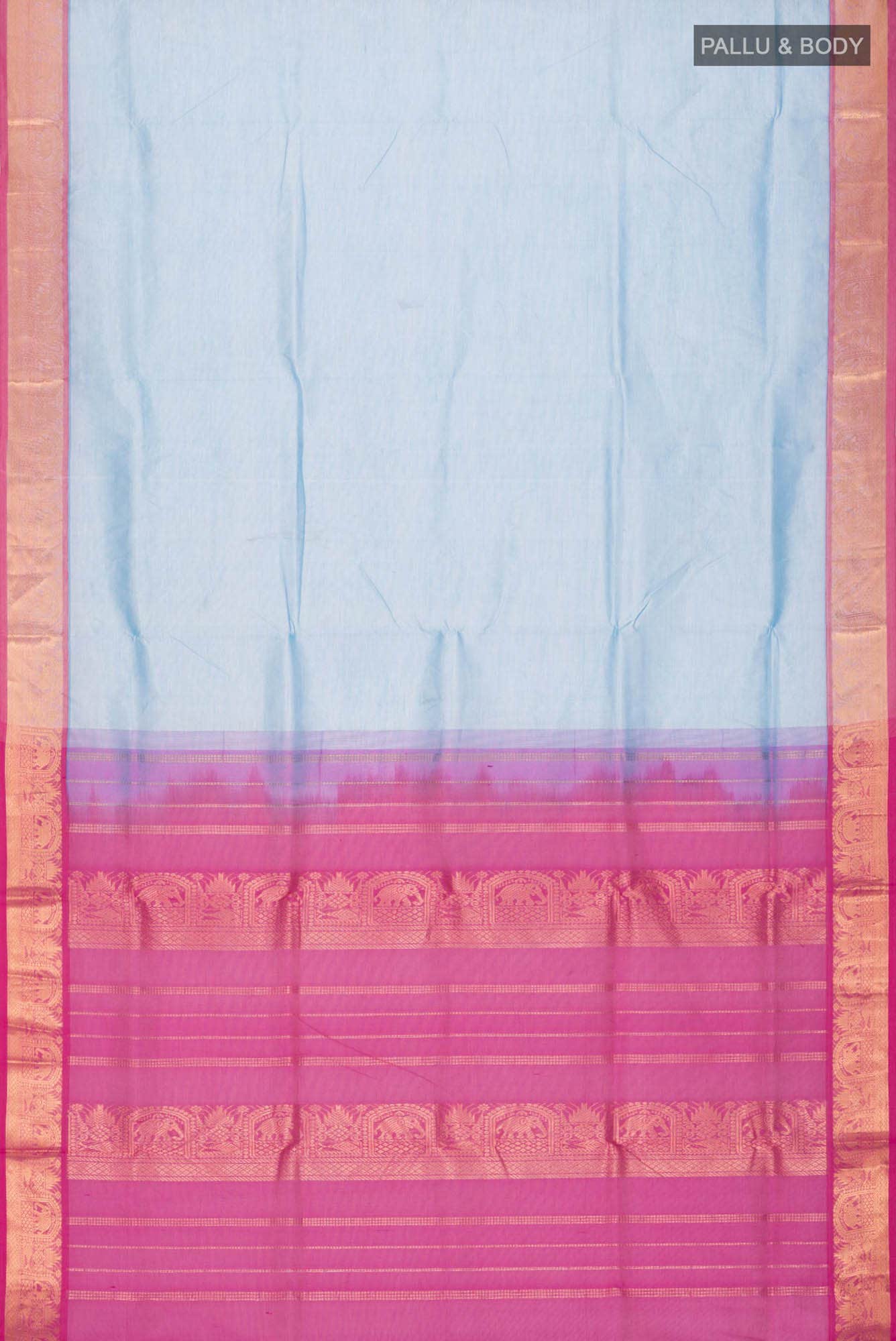 Blue Silk Cotton Saree