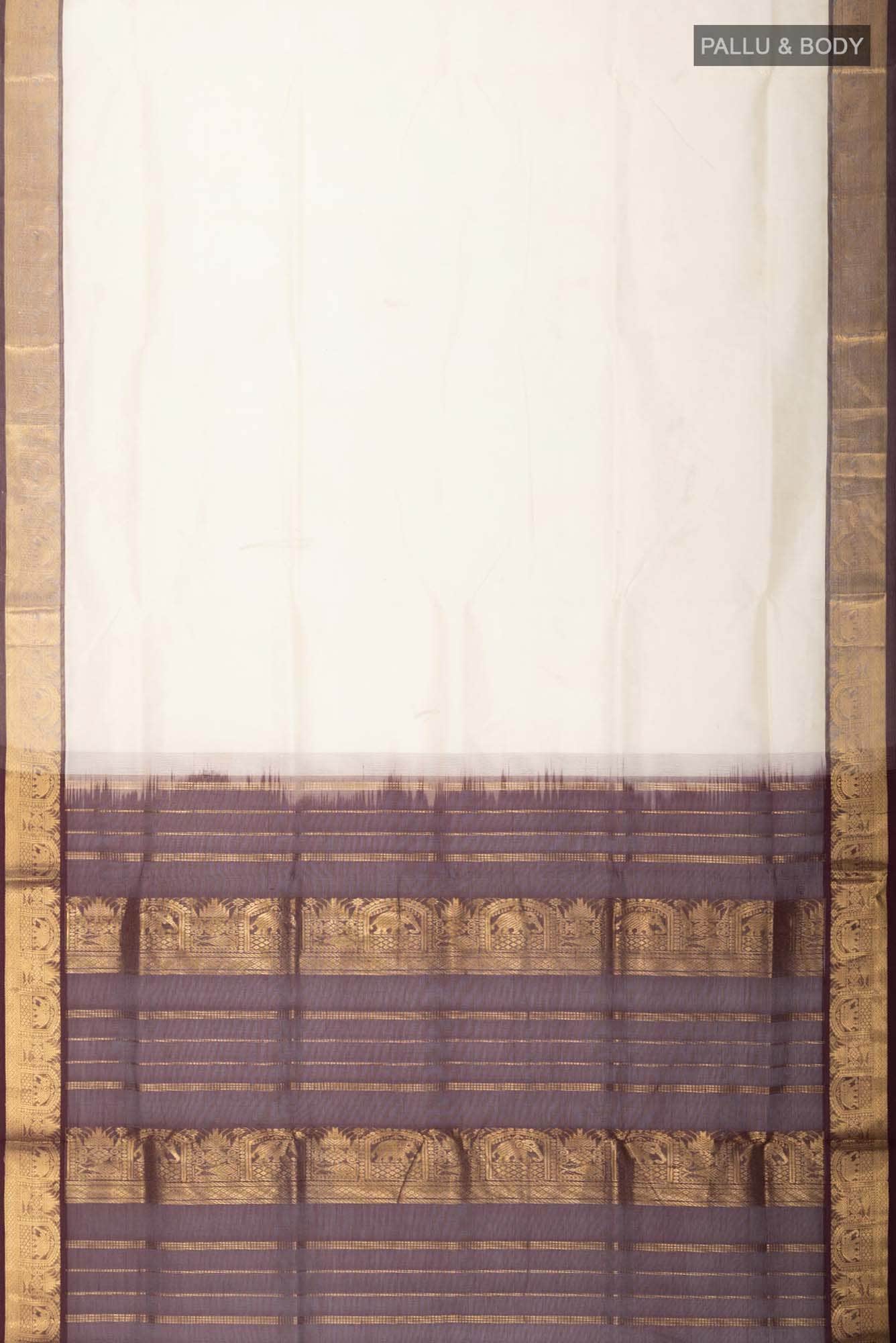 Cream Silk Cotton Saree