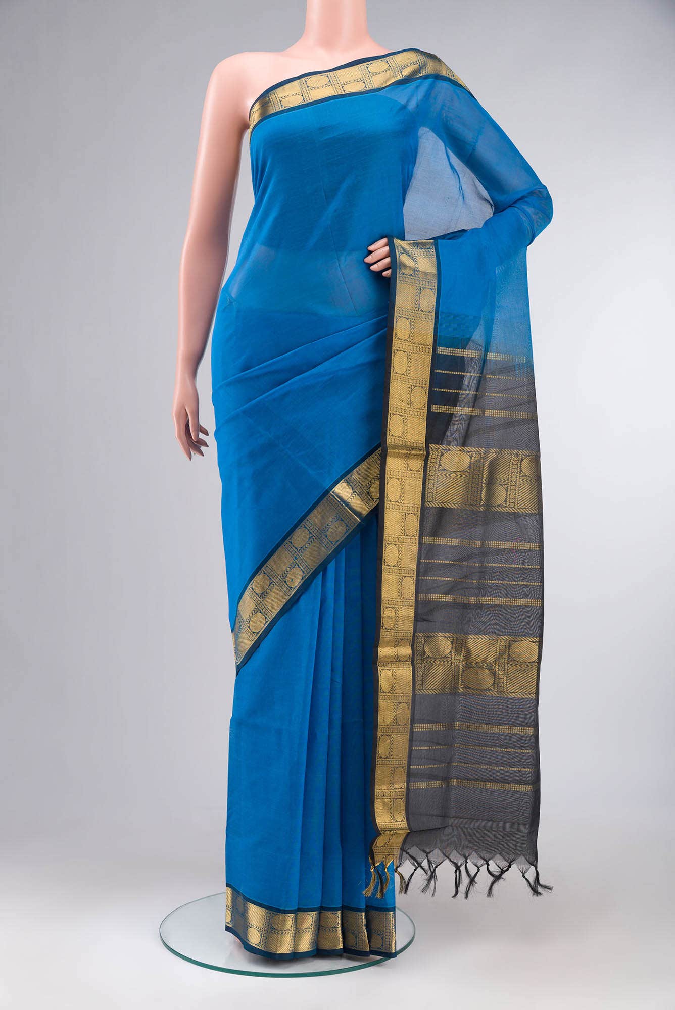 Blue Silk Cotton Saree