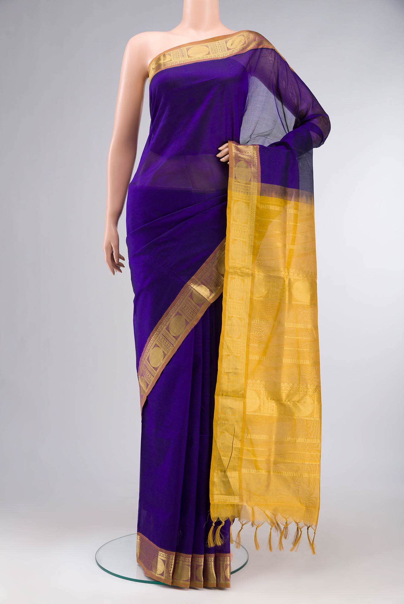 Blue Silk Cotton Saree