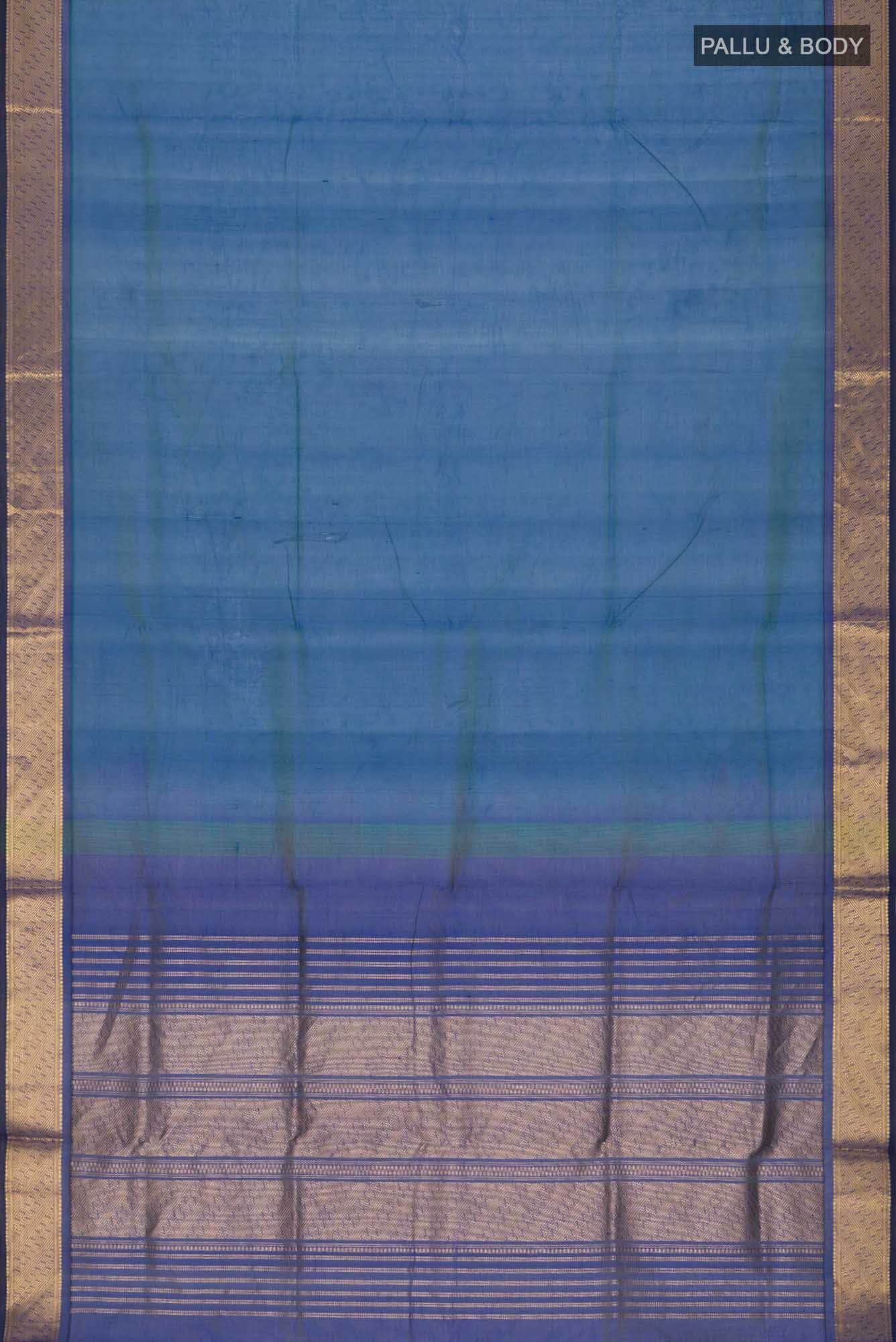 Blue Silk Cotton Saree