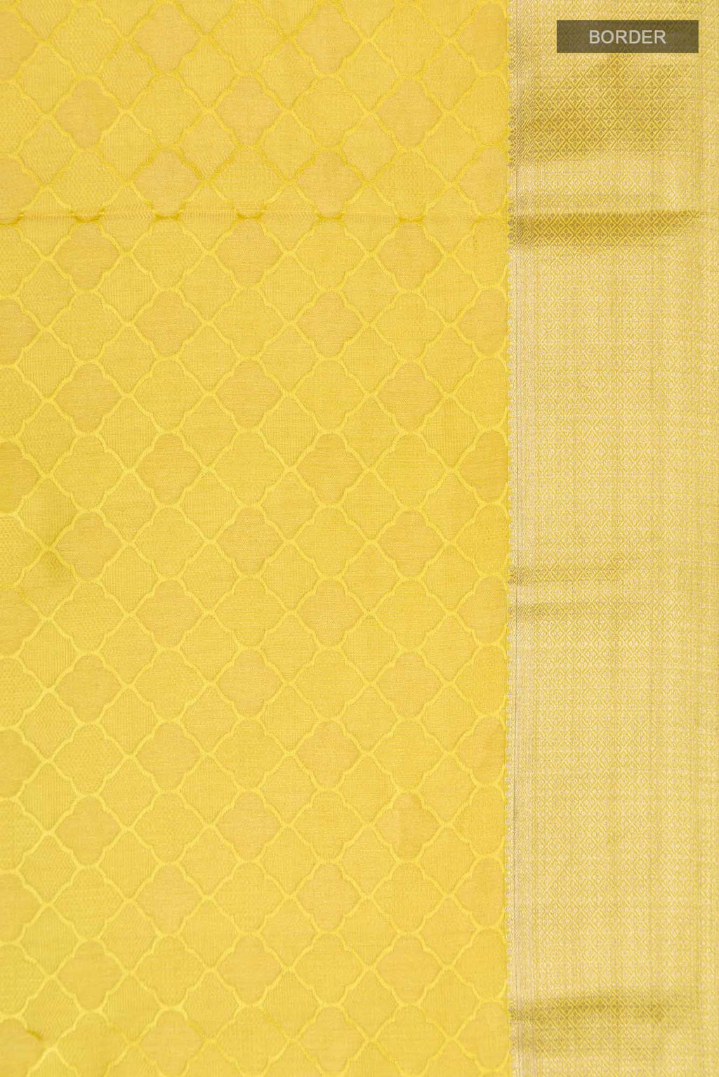 Yellow Mysore Crepe Saree