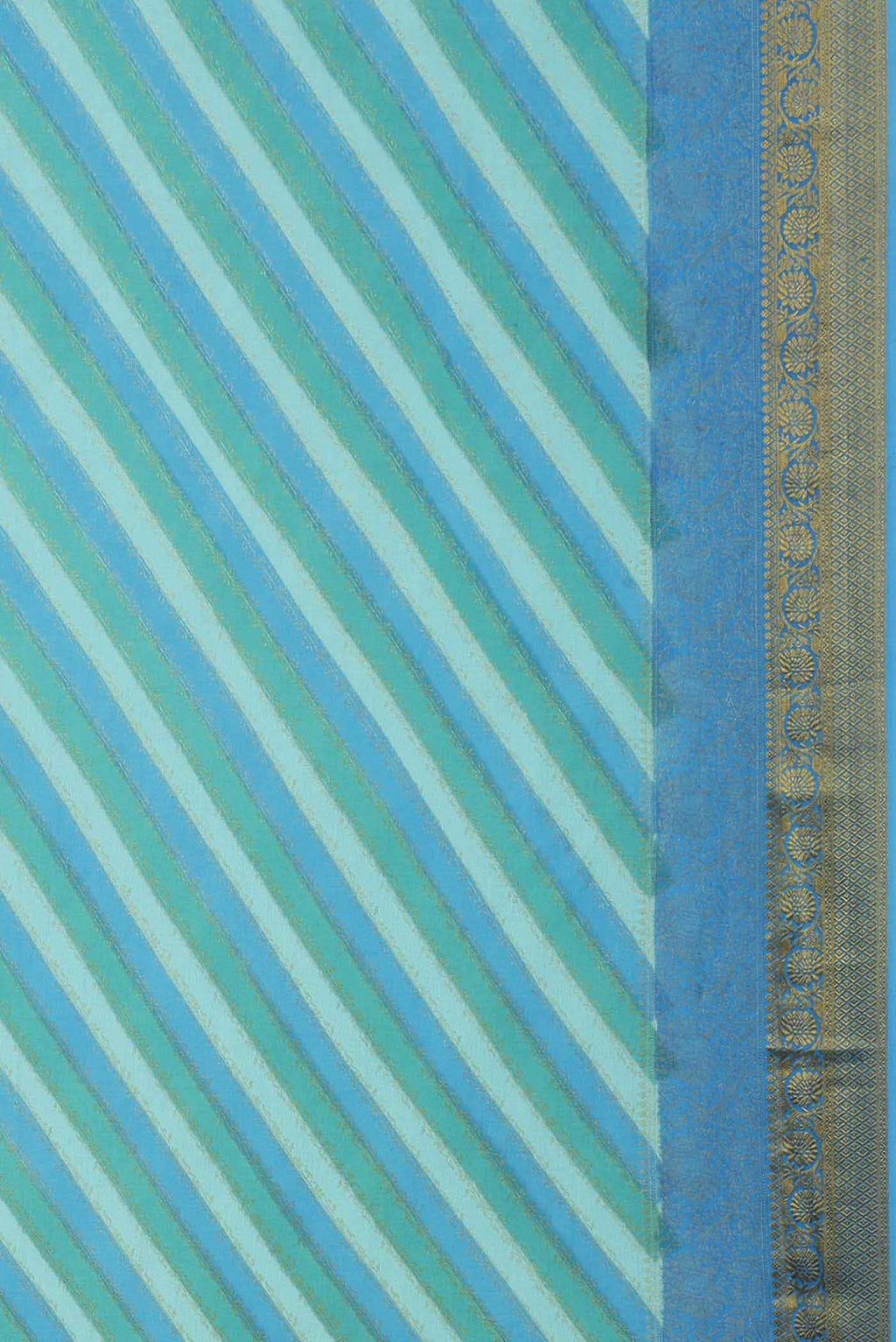 Blue Crepe Saree
