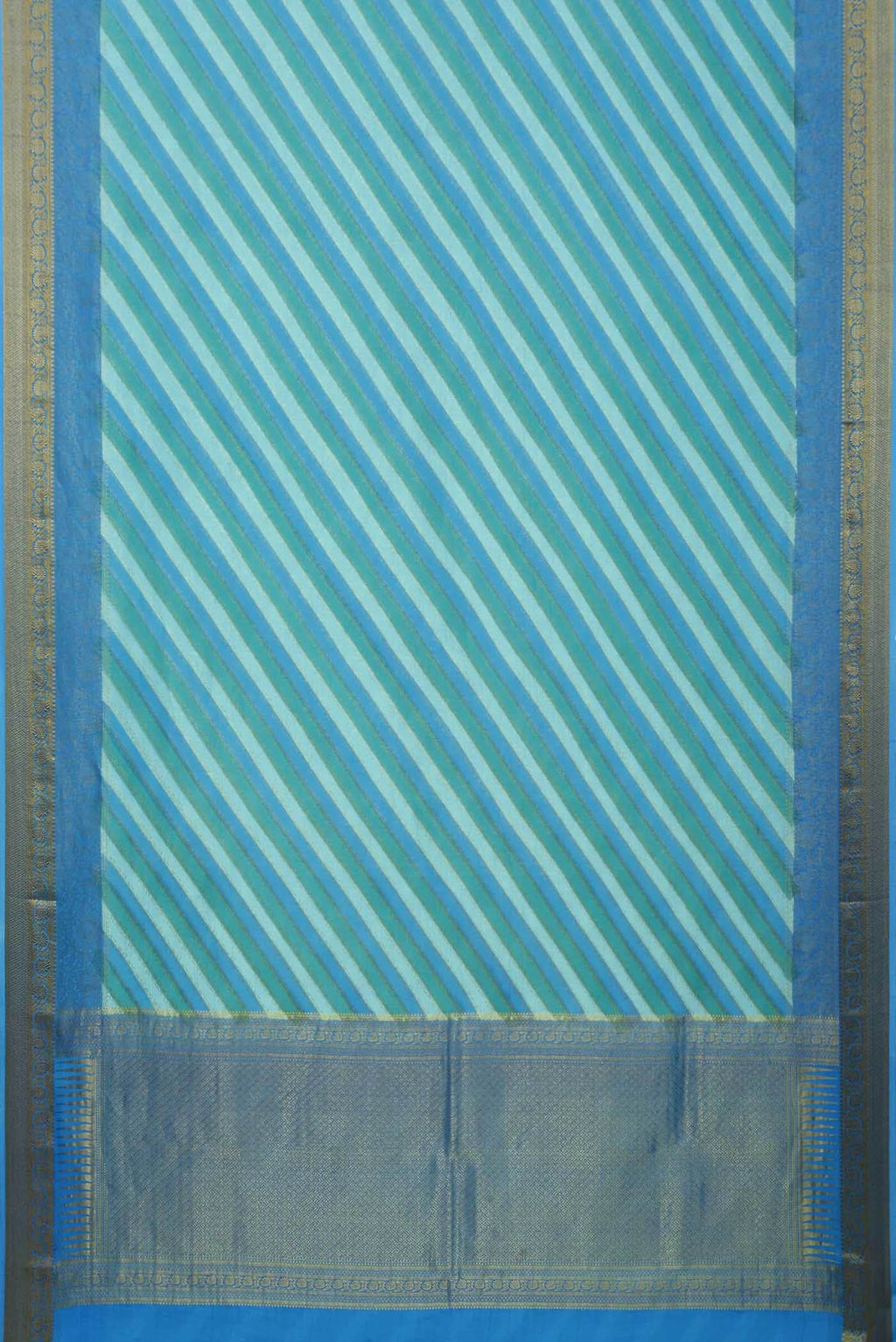 Blue Crepe Saree