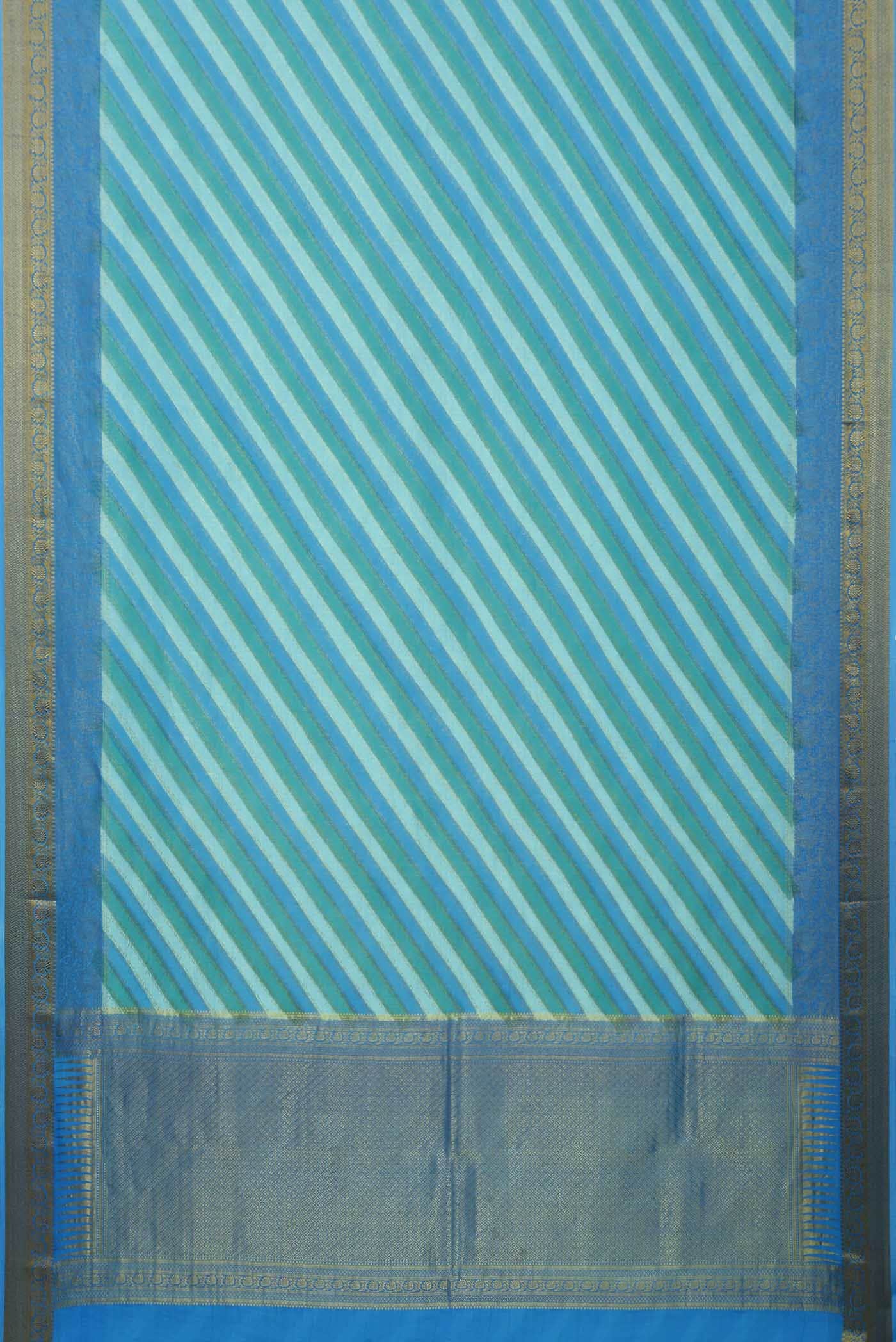 Blue Crepe Saree