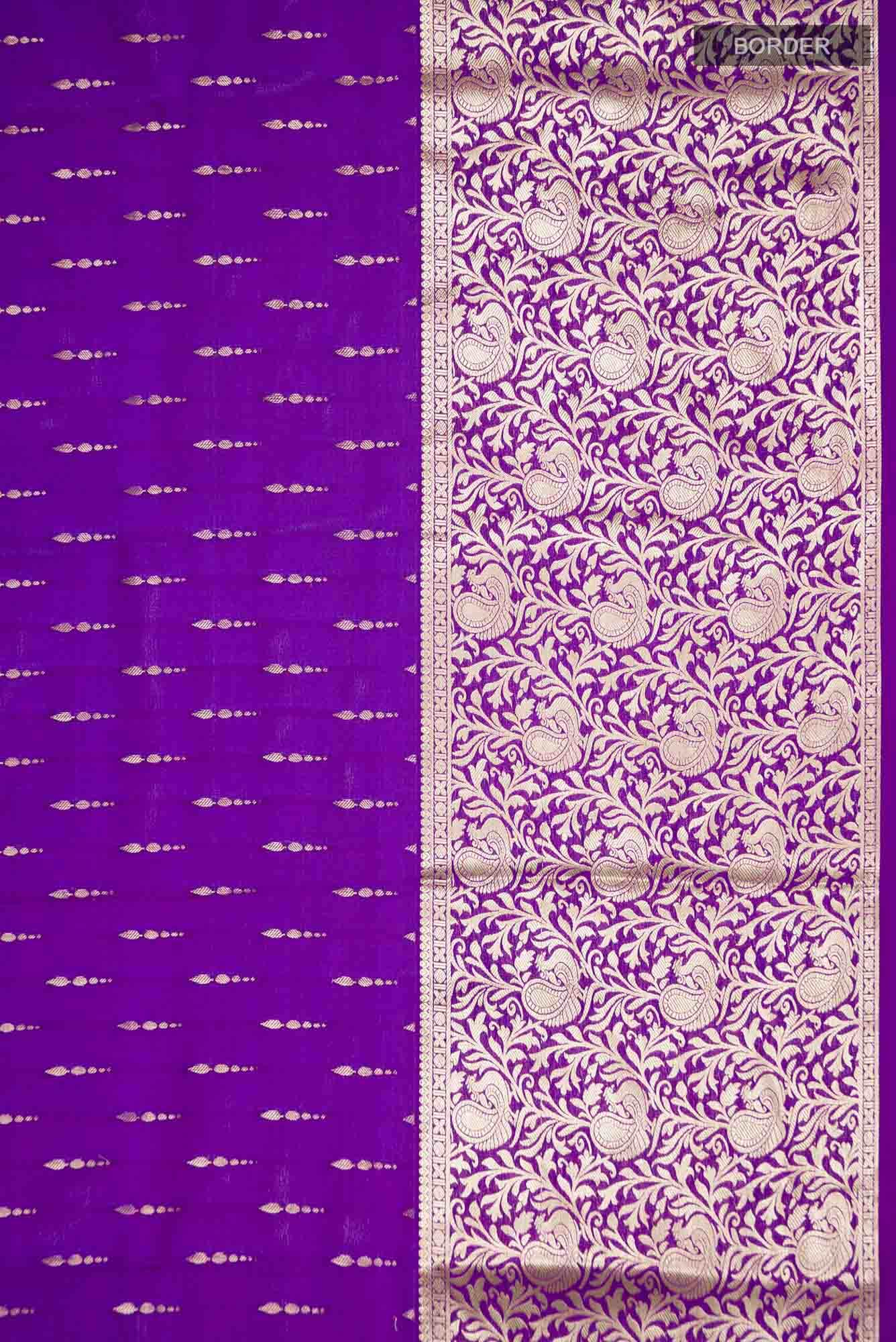 Violet Mysore Crepe Saree