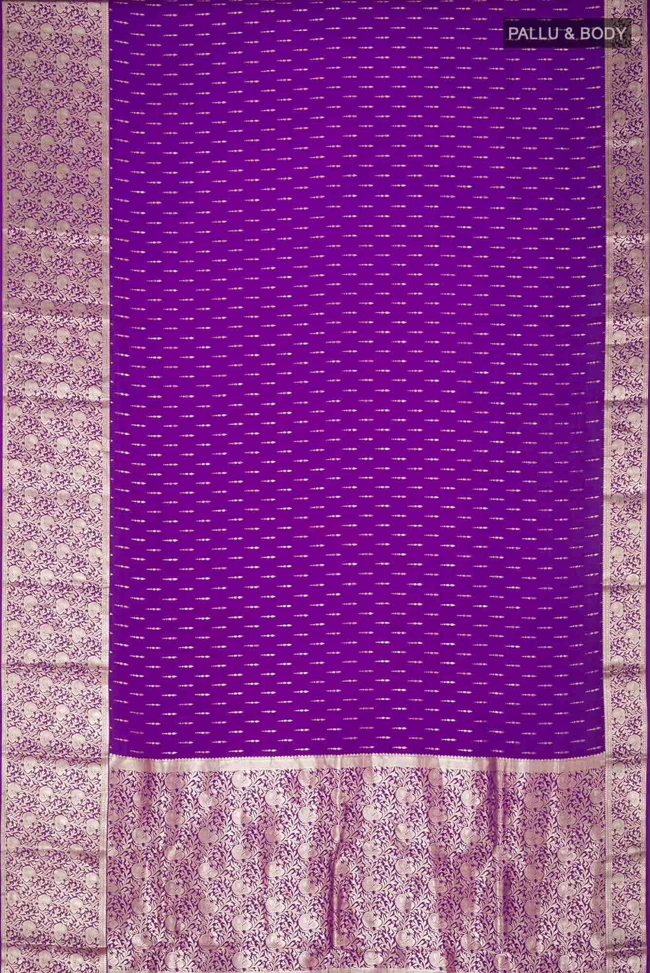 Violet Mysore Crepe Saree