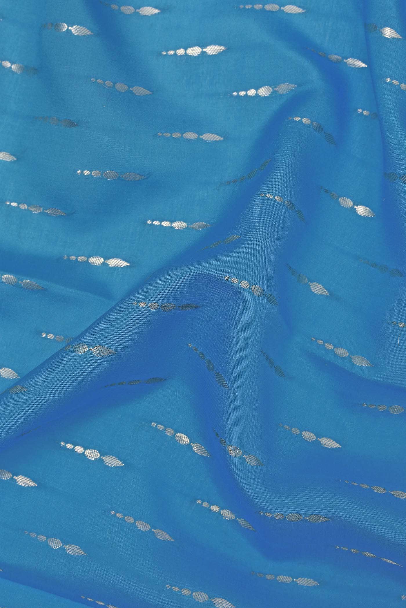 Blue Mysore Crepe Saree