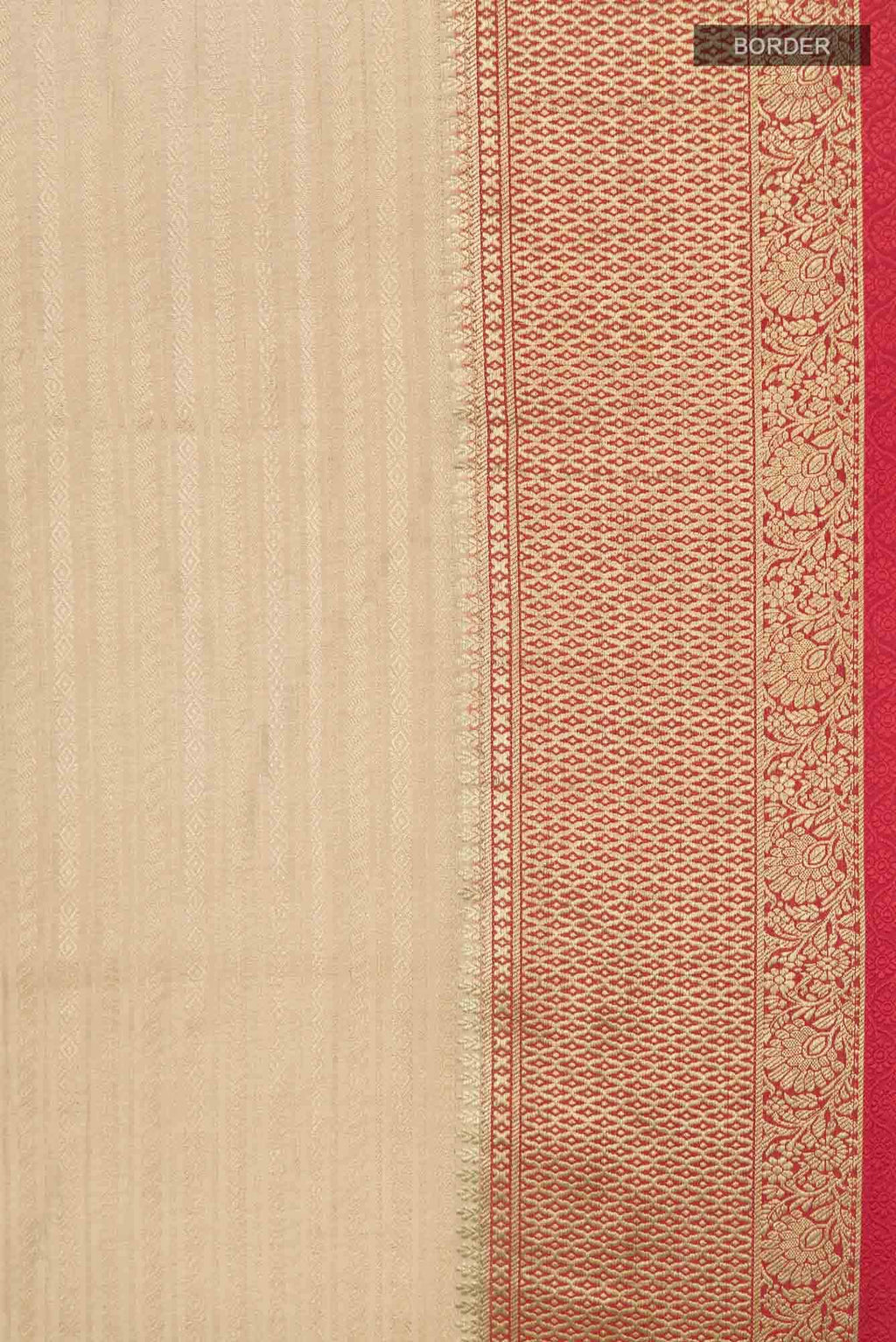 Beige Mysore Crepe Saree