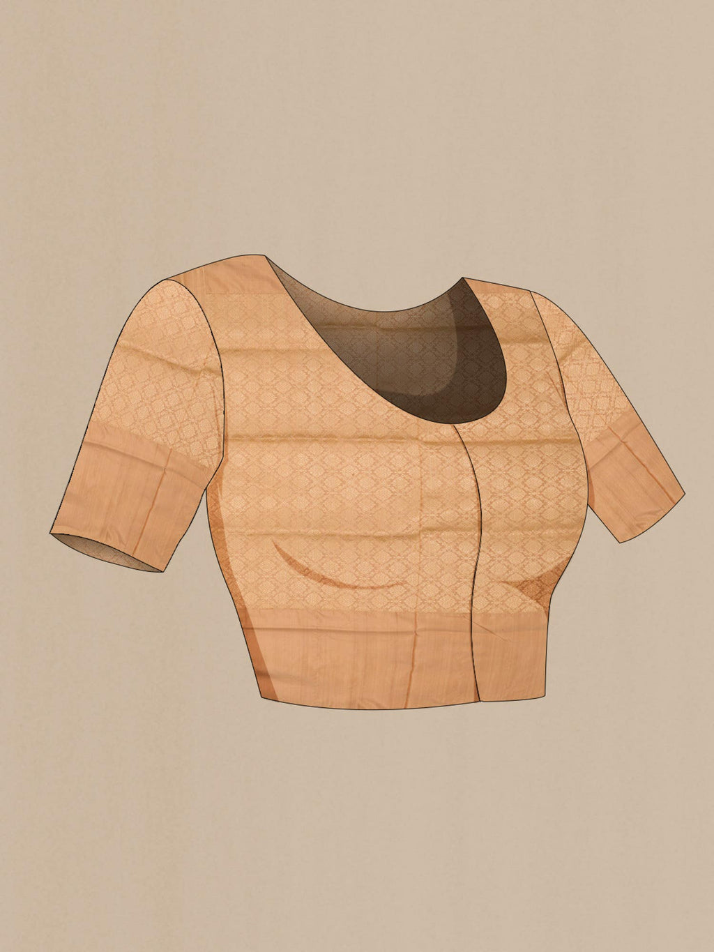 Beige Banarasi Silk Saree