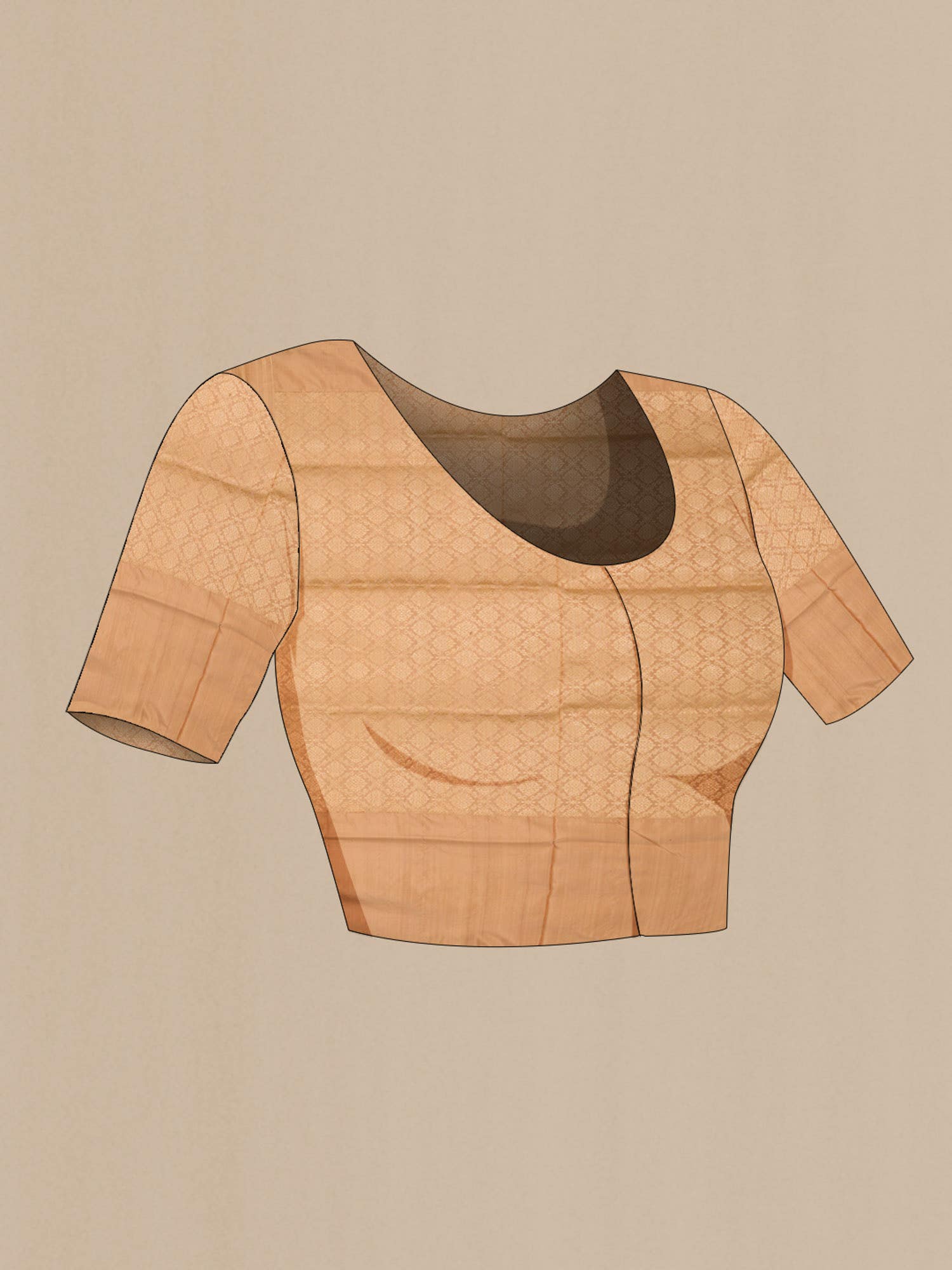 Beige Banarasi Silk Saree