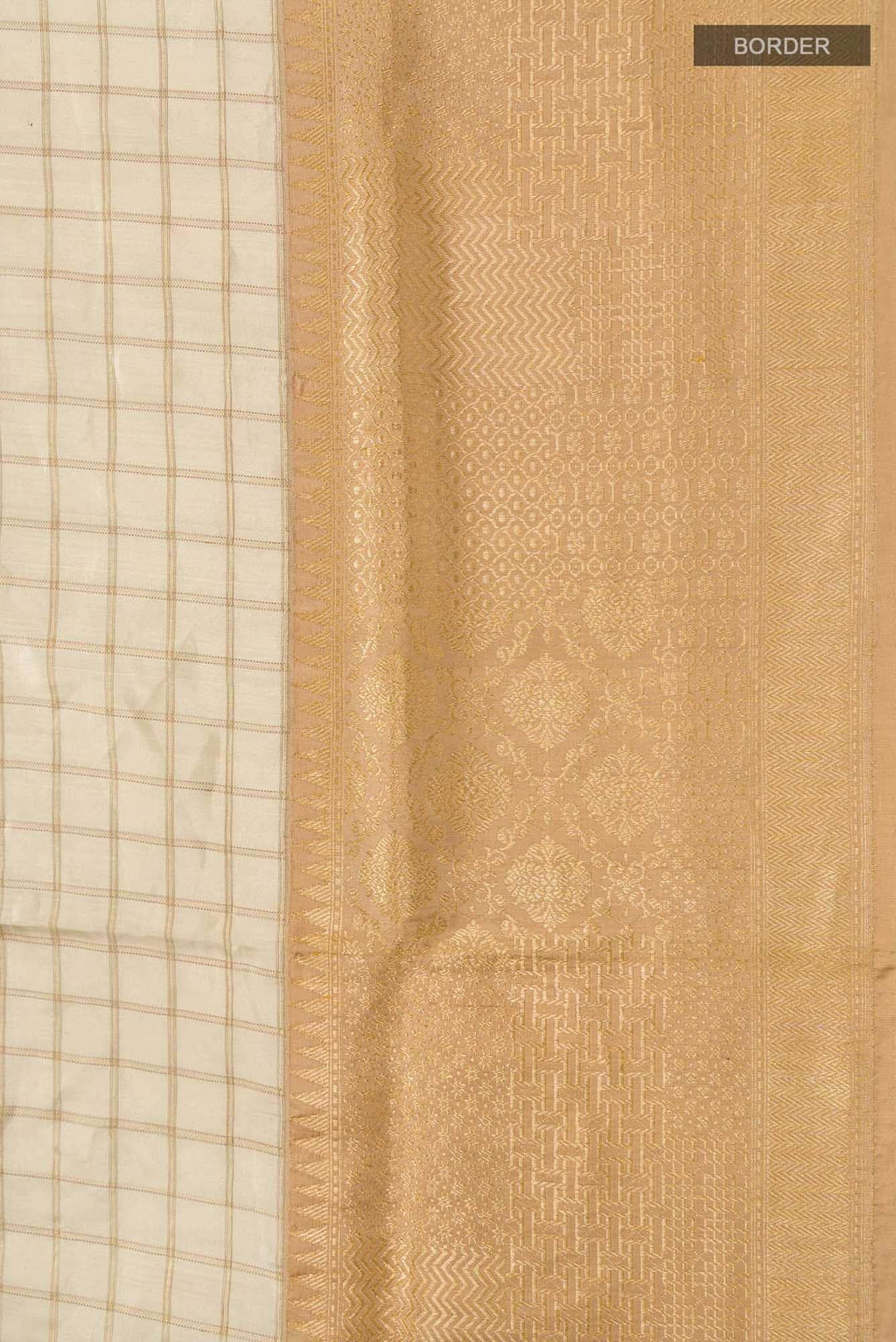 Beige Banarasi Silk Saree