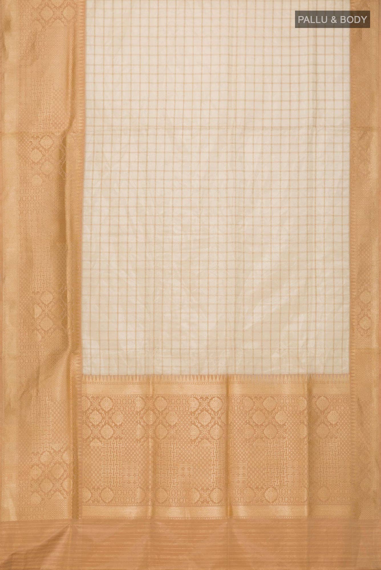 Beige Banarasi Silk Saree
