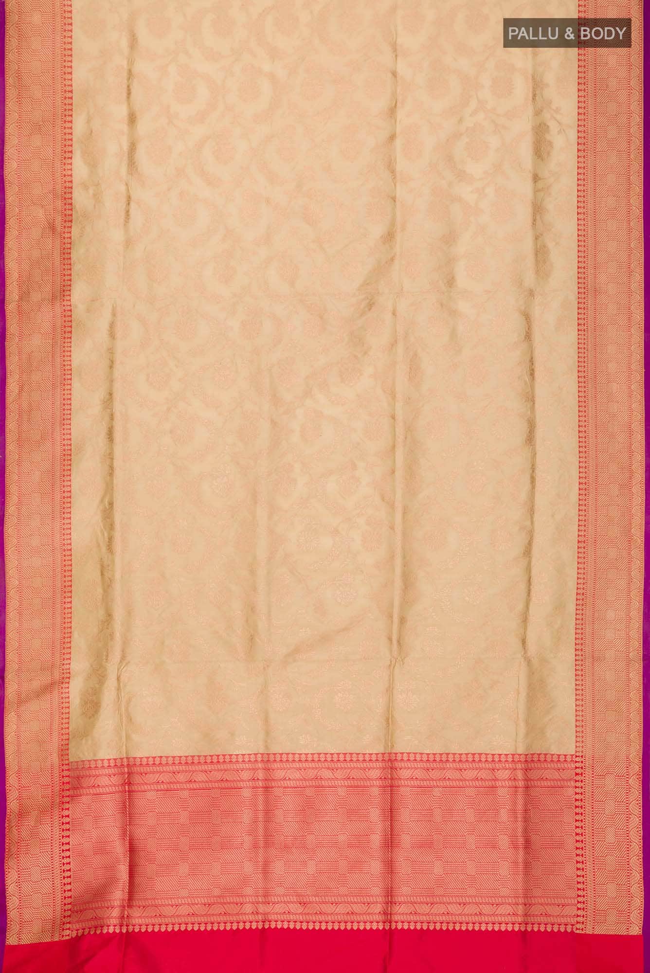 Beige Banarasi Silk Saree