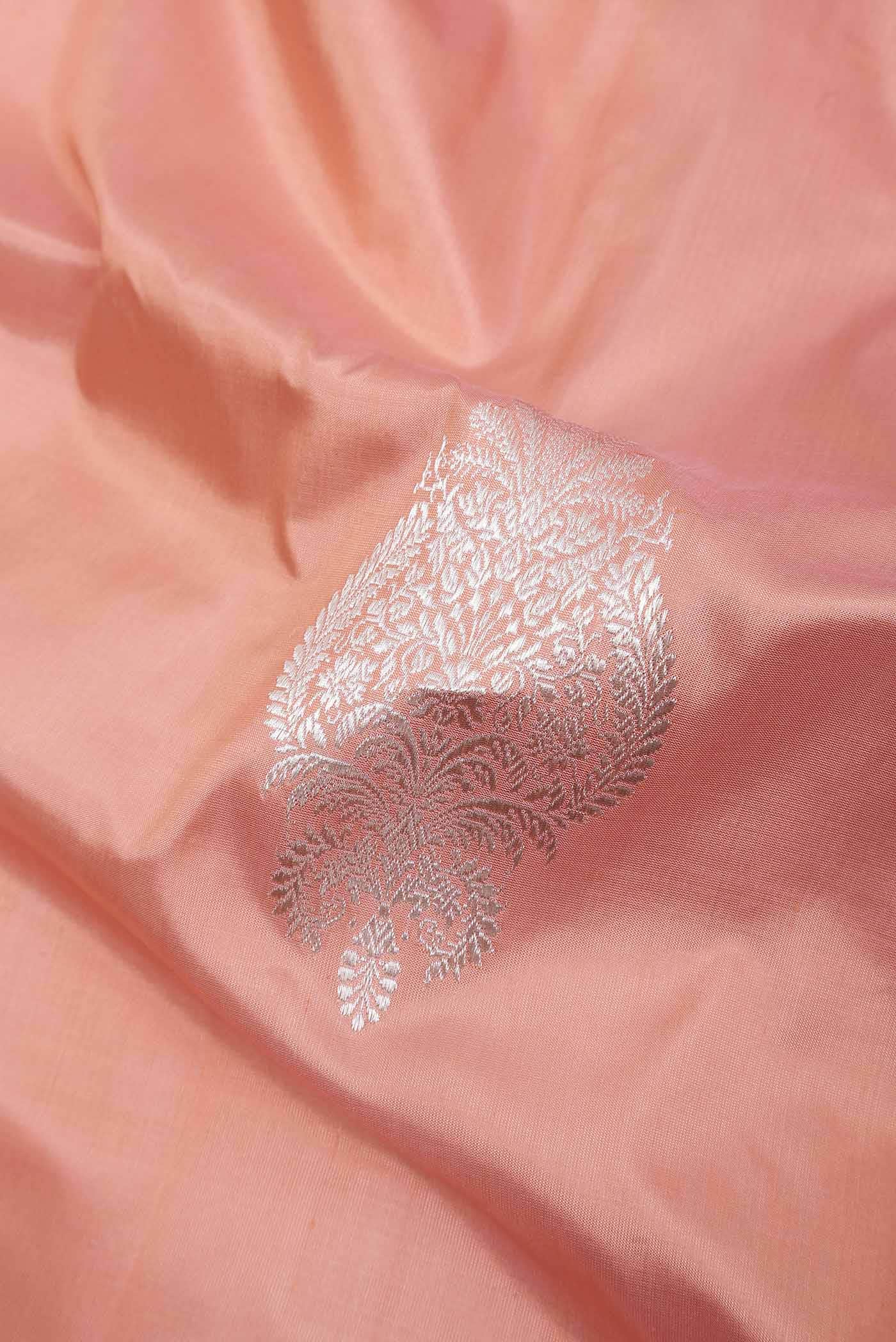 Coral Banarasi Katan Silk Saree