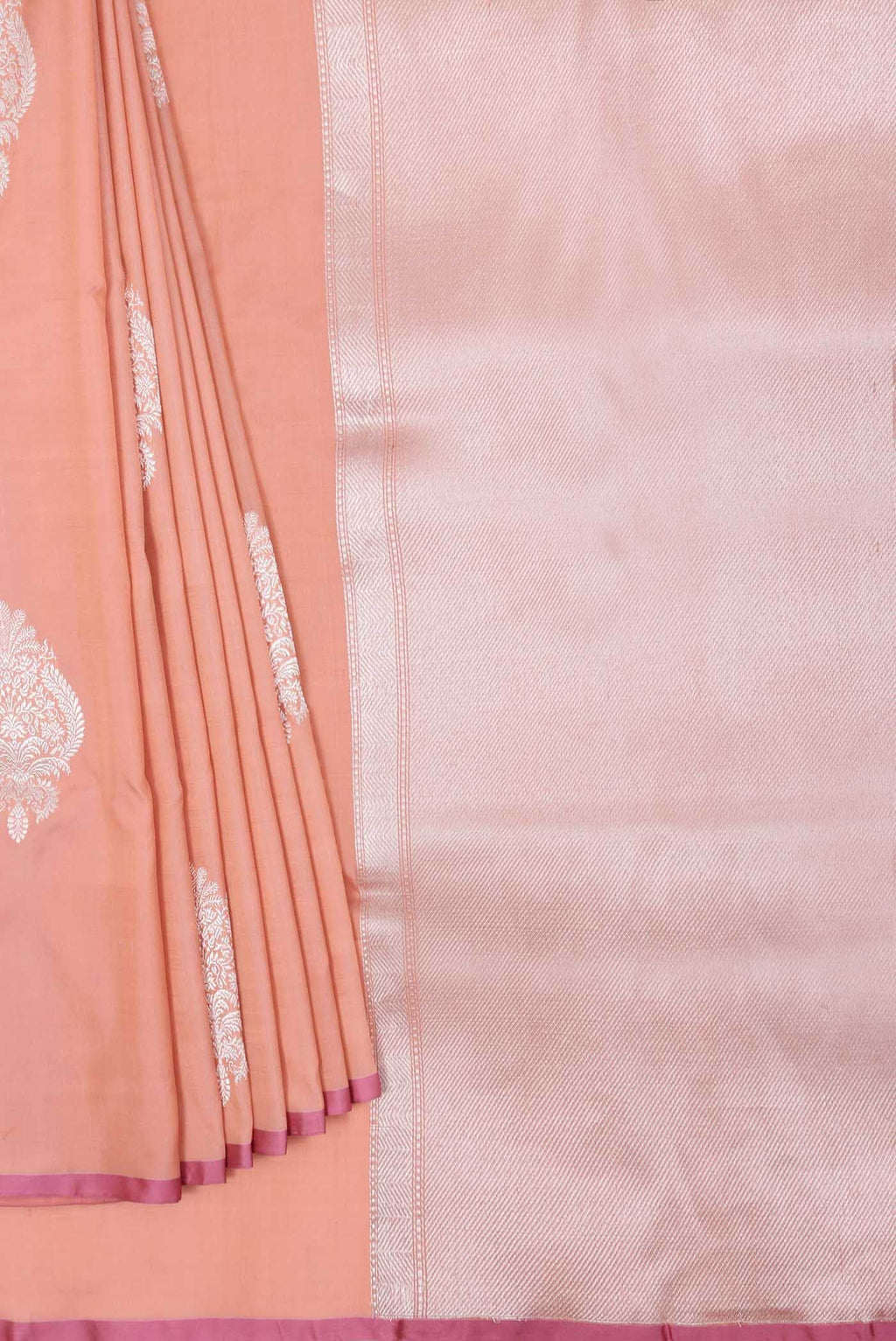 Coral Banarasi Katan Silk Saree