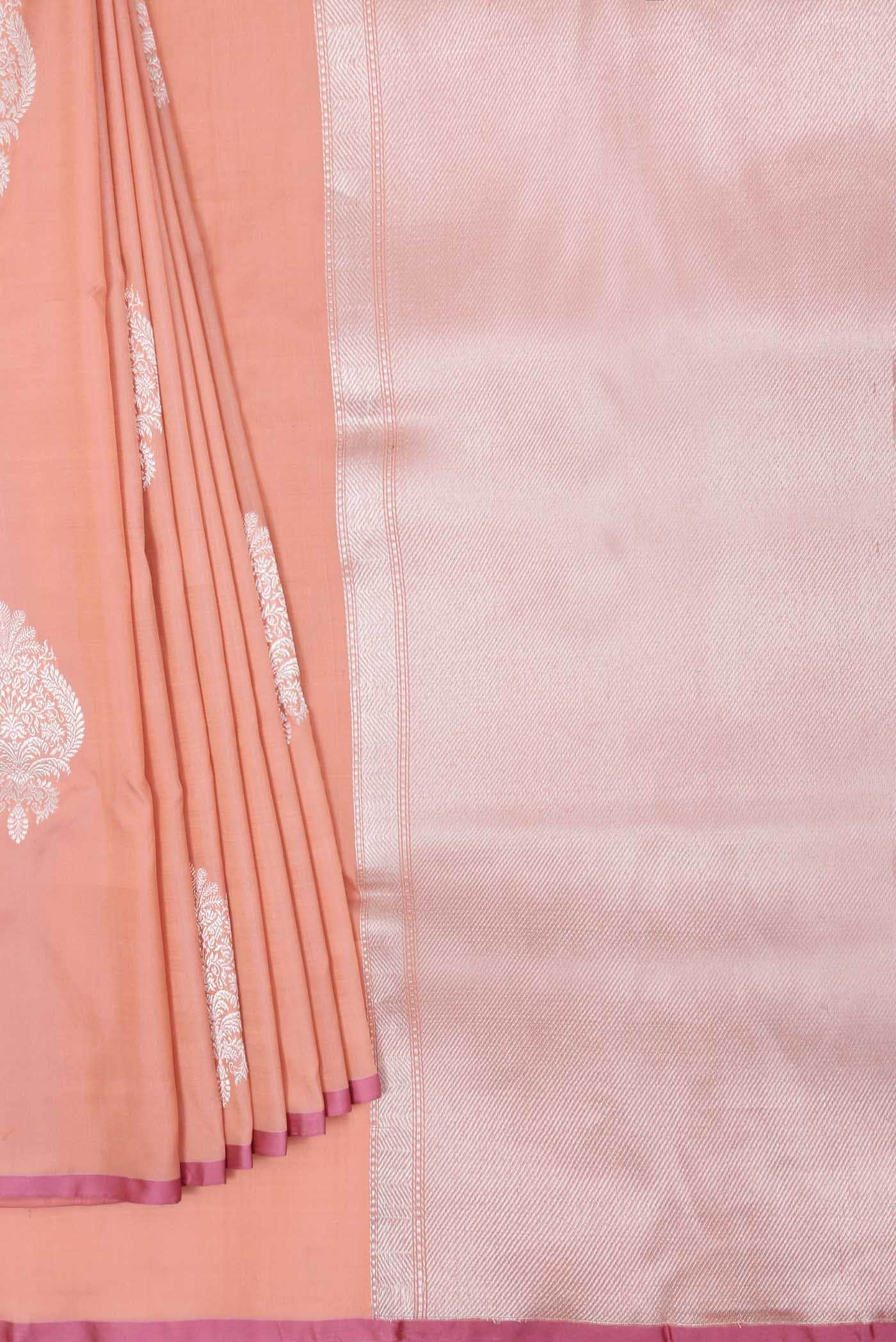 Coral Banarasi Katan Silk Saree