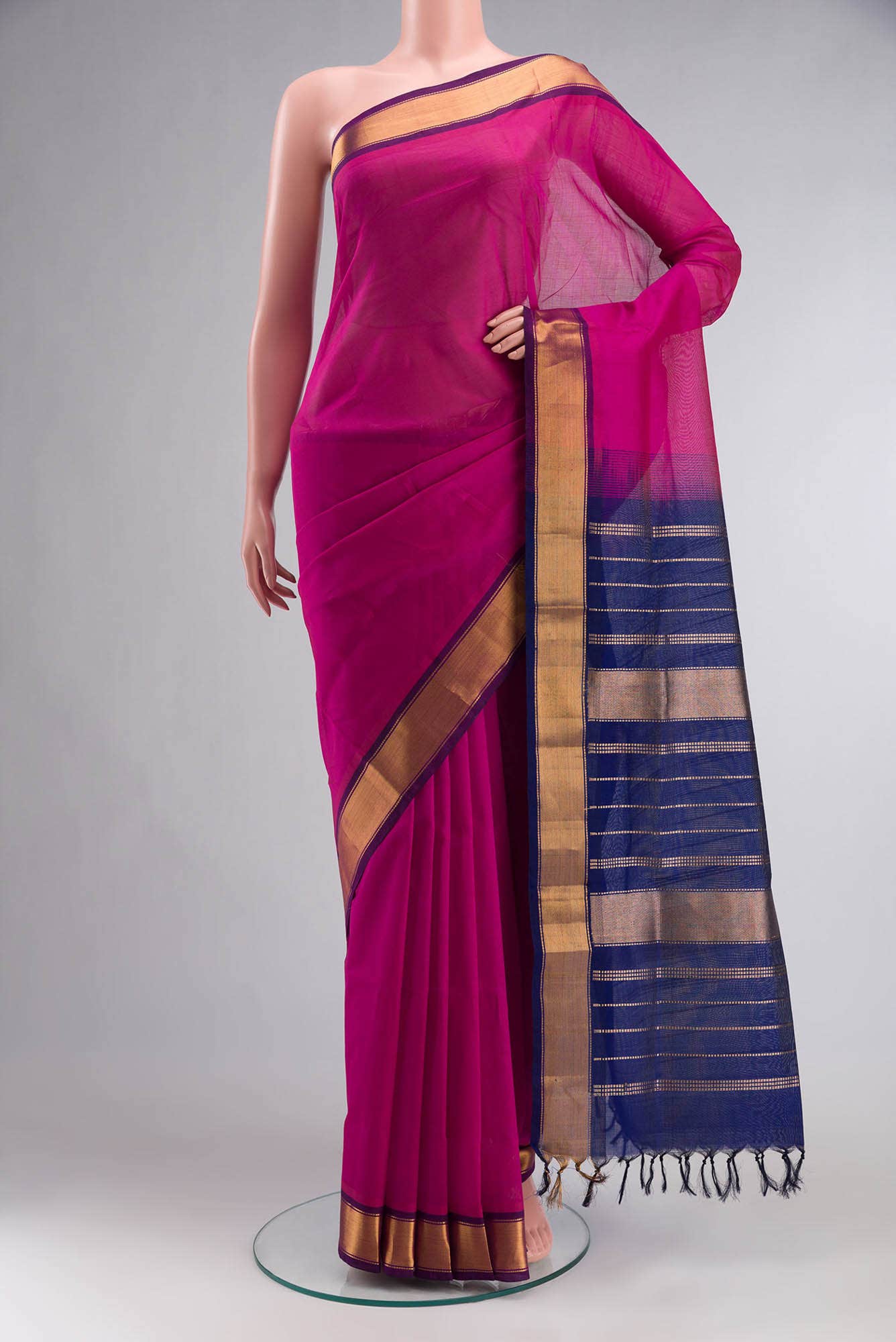 Pink Silk Cotton Saree