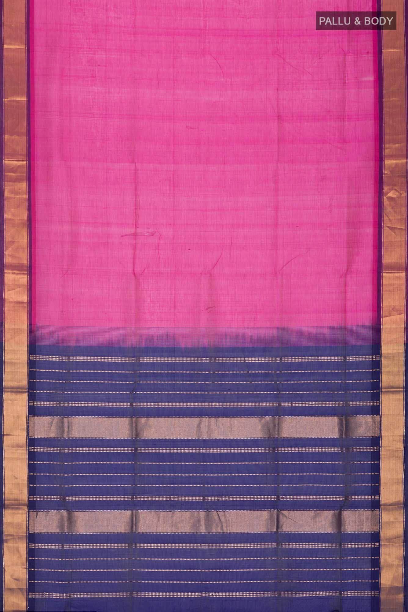 Pink Silk Cotton Saree
