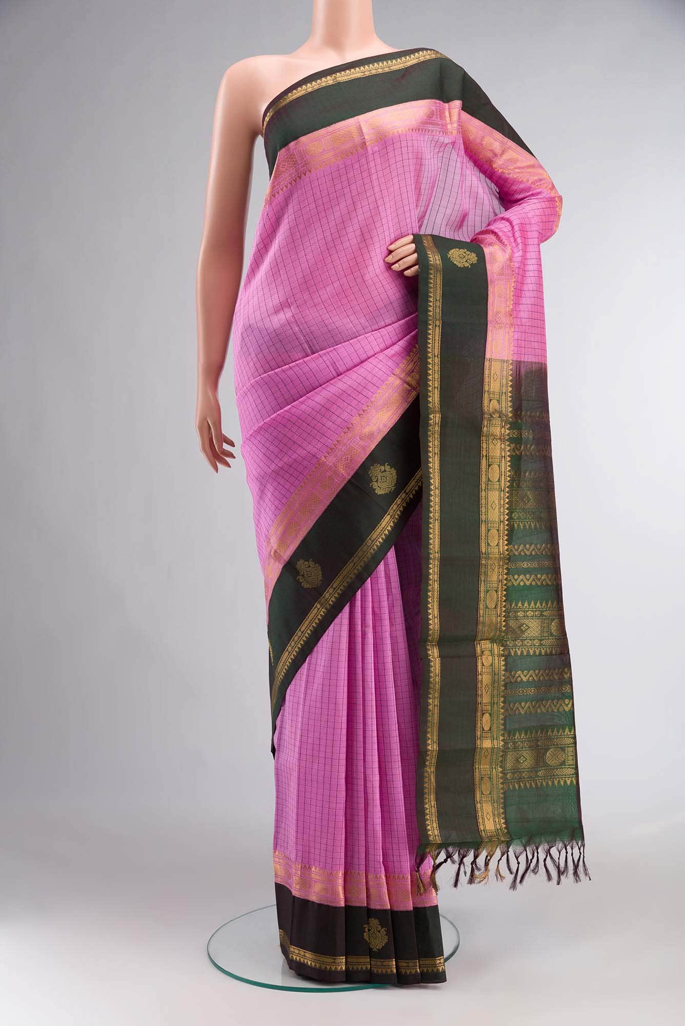 Pink Silk Cotton Saree