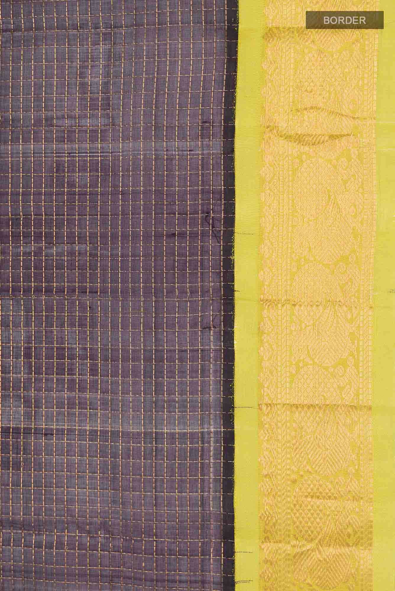 Navy Blue Silk Cotton Saree