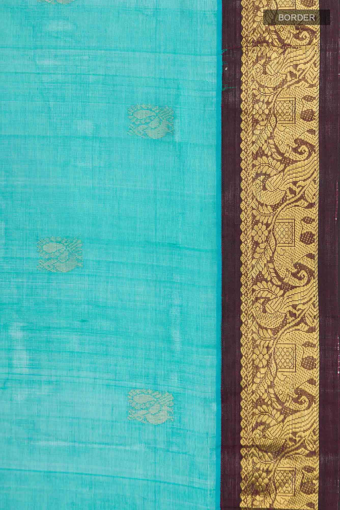 Blue Silk Cotton Saree