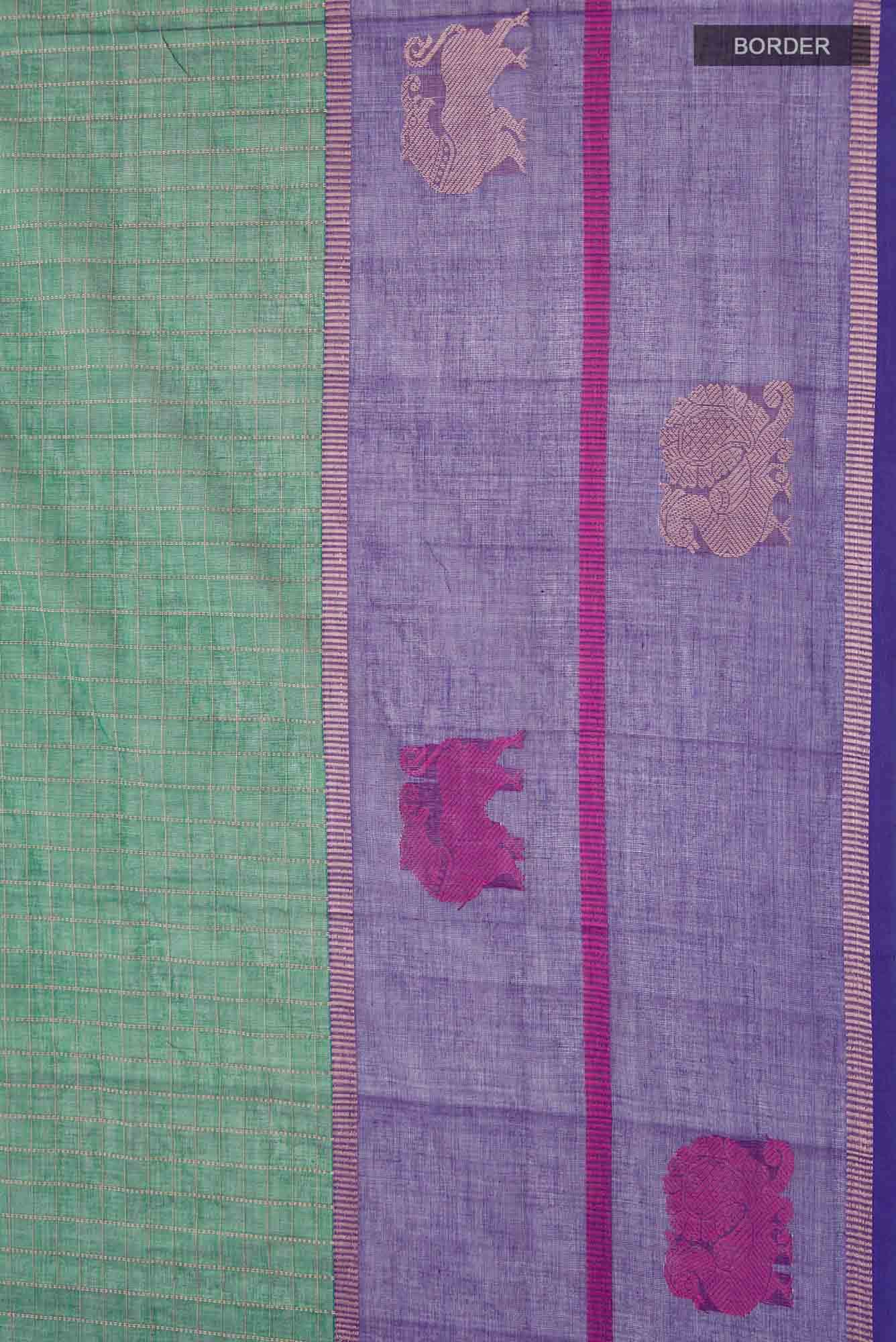 Green Coimbatore Cotton Saree