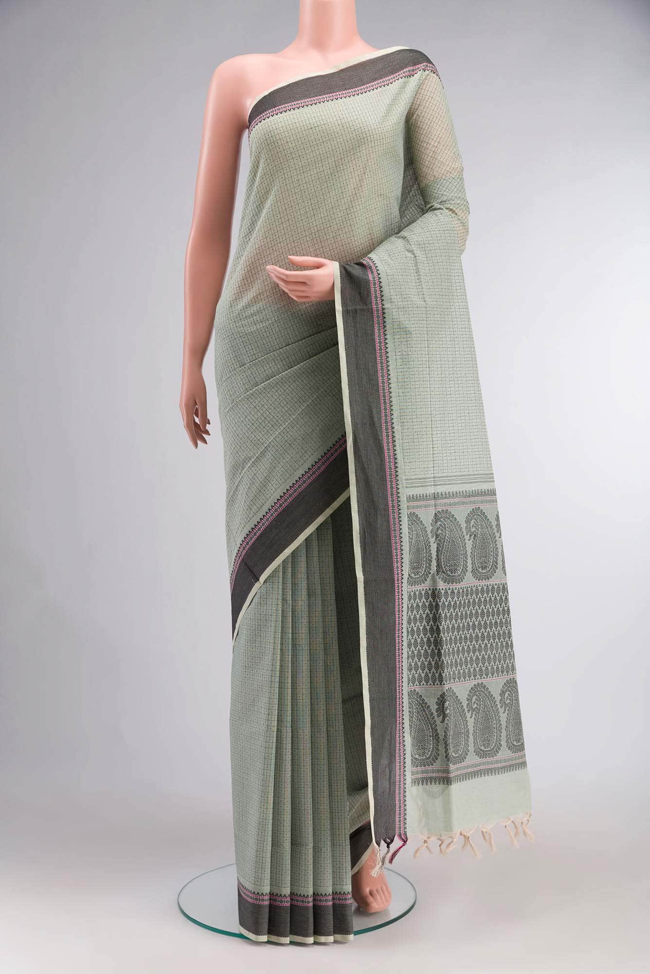 Green Coimbatore Cotton Saree