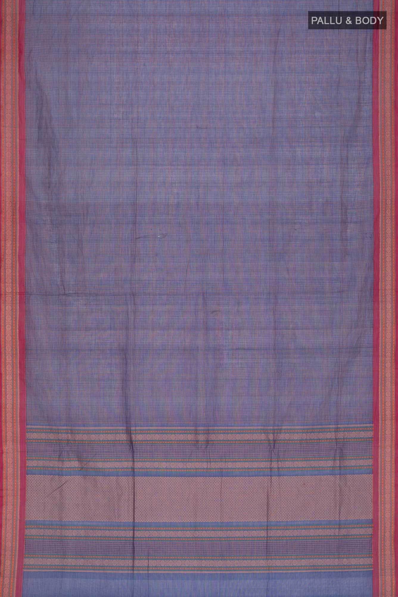 Blue Coimbatore Cotton Saree