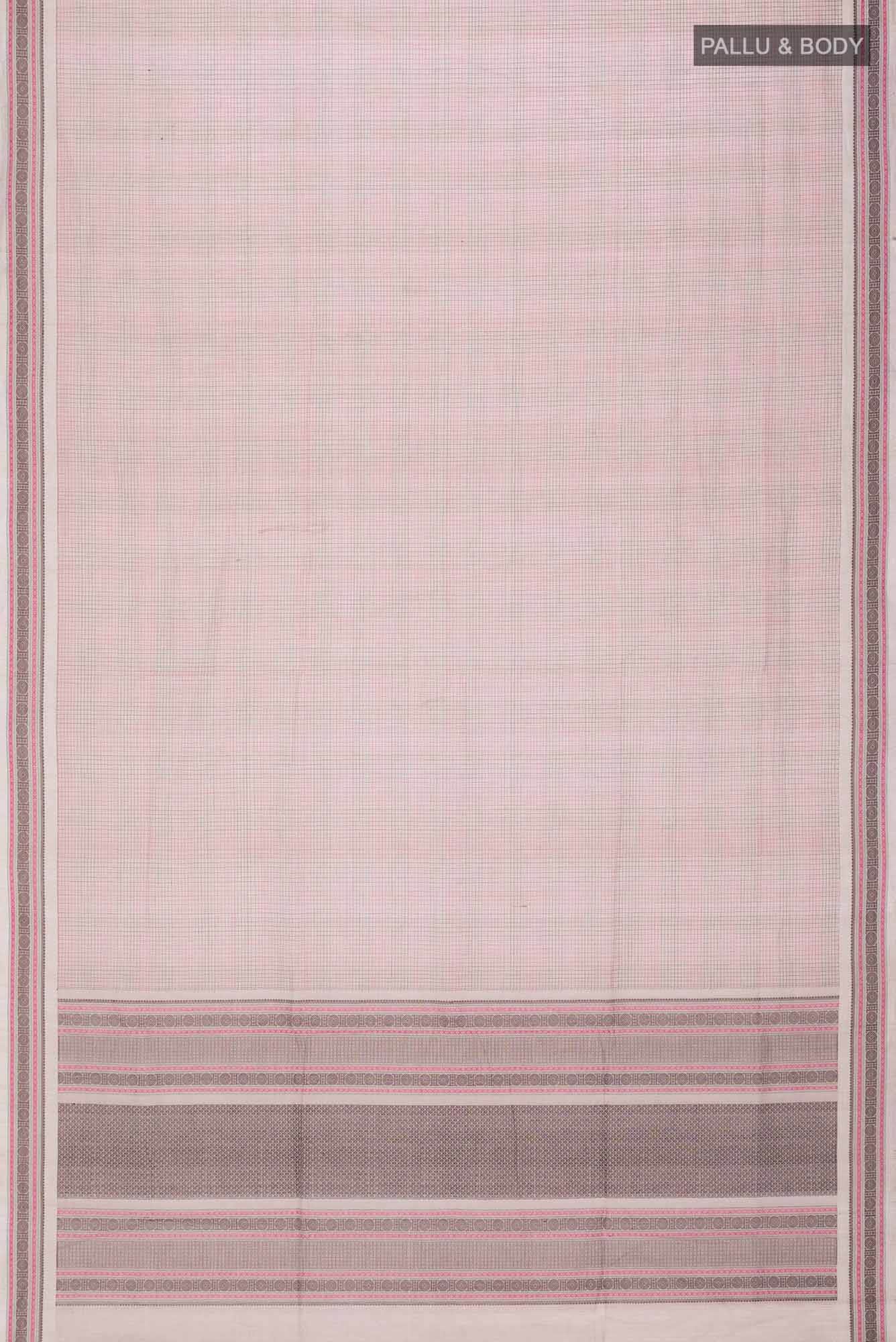 Beige Coimbatore Cotton Saree