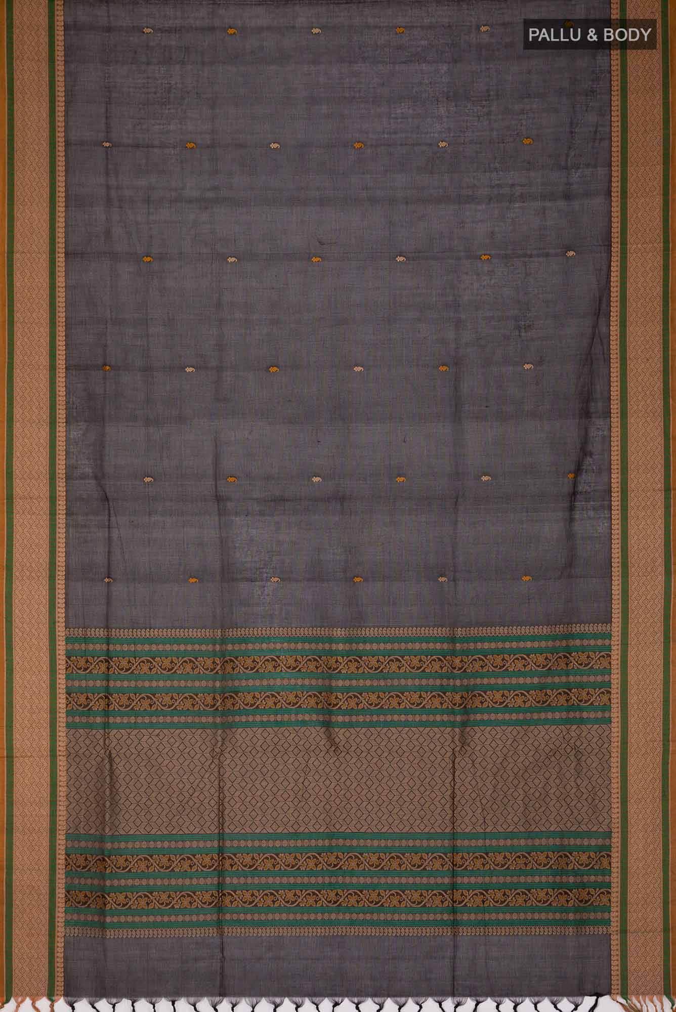 Black Coimbatore Cotton Saree