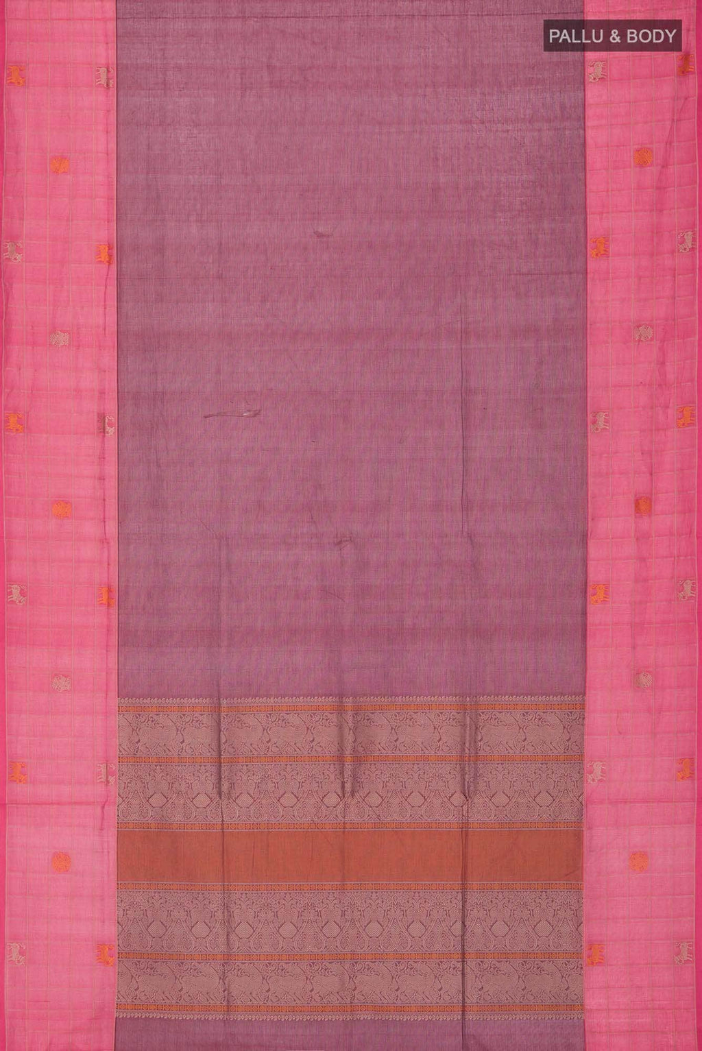 Maroon Coimbatore Cotton Saree