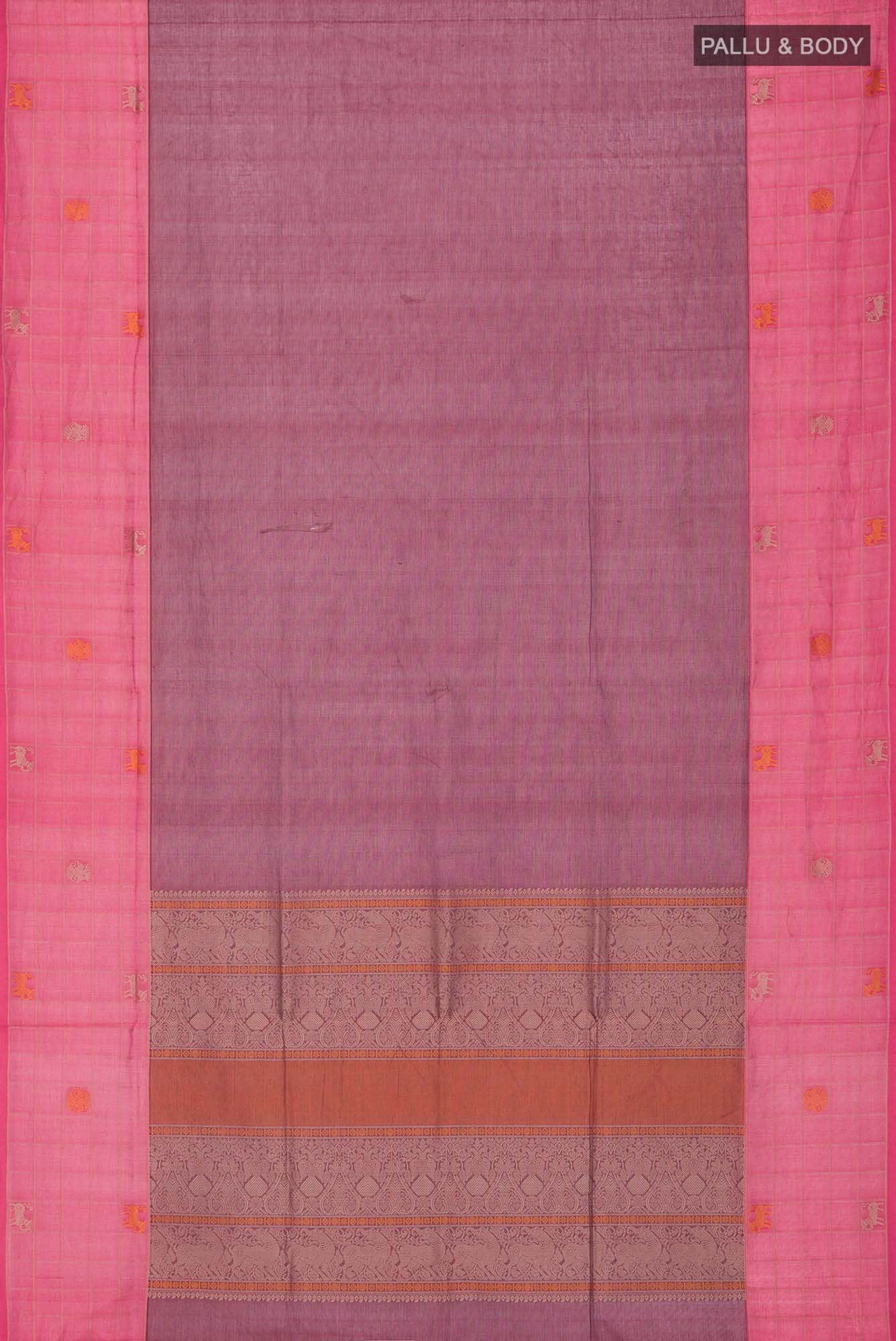 Maroon Coimbatore Cotton Saree