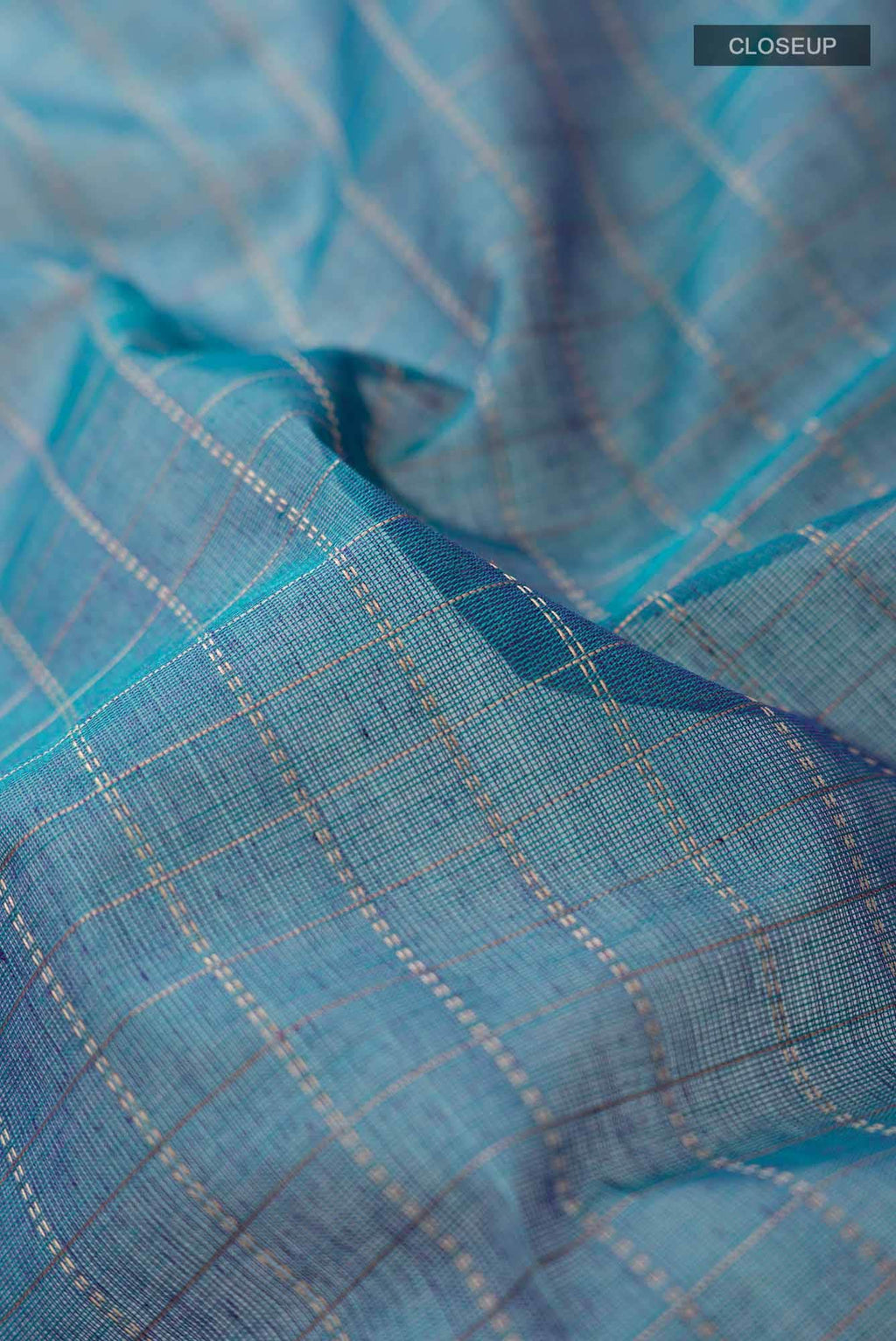 Blue Coimbatore Cotton Saree