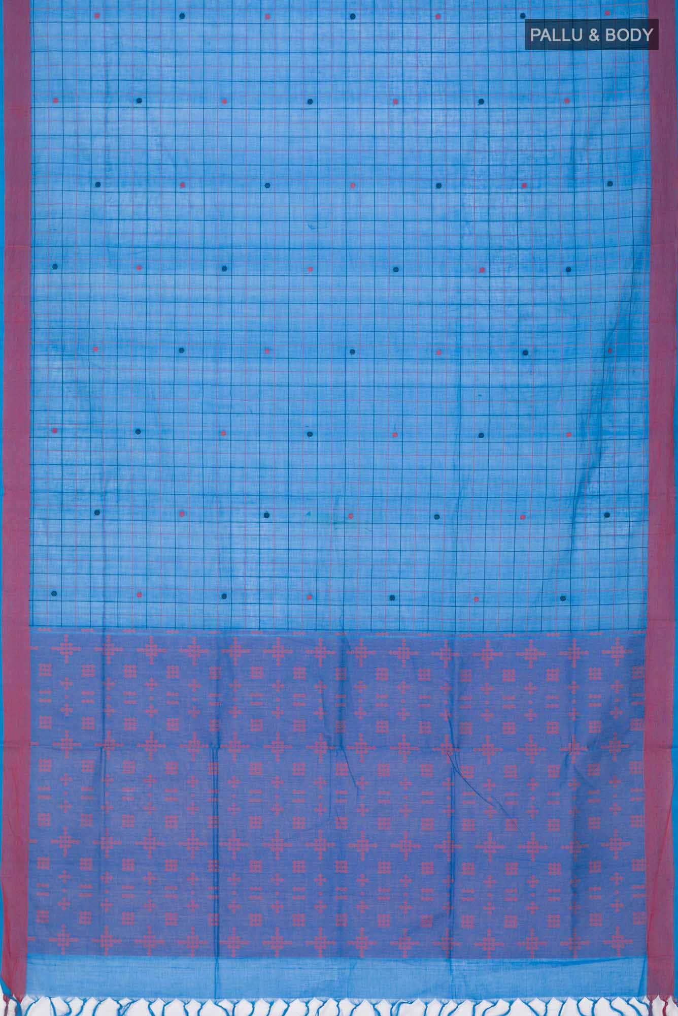 Blue Coimbatore Cotton Saree