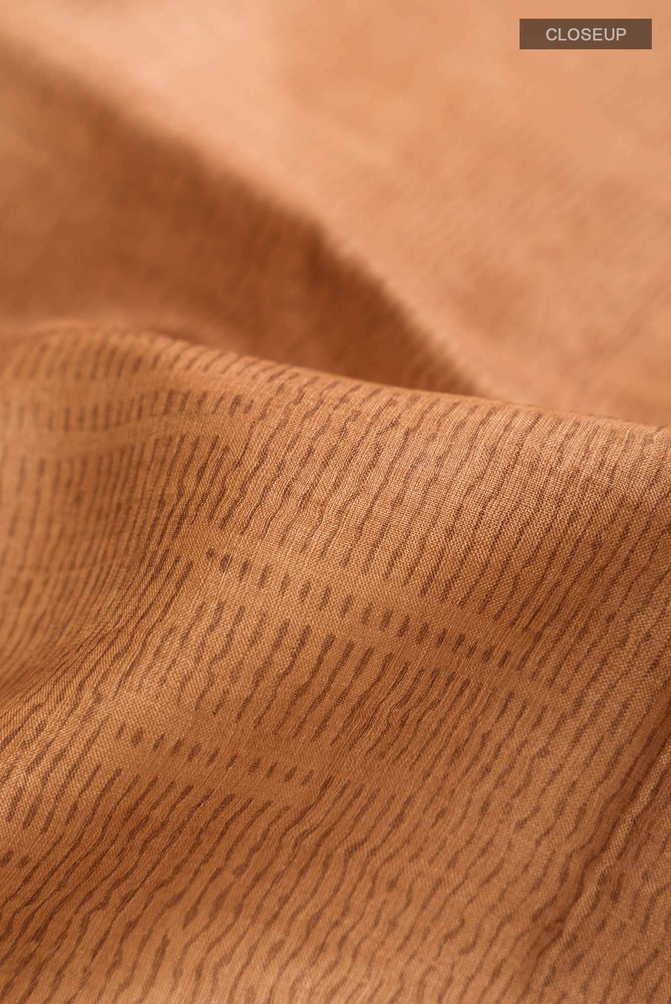 Mustard Bhagalpuri Tussar Silk Saree