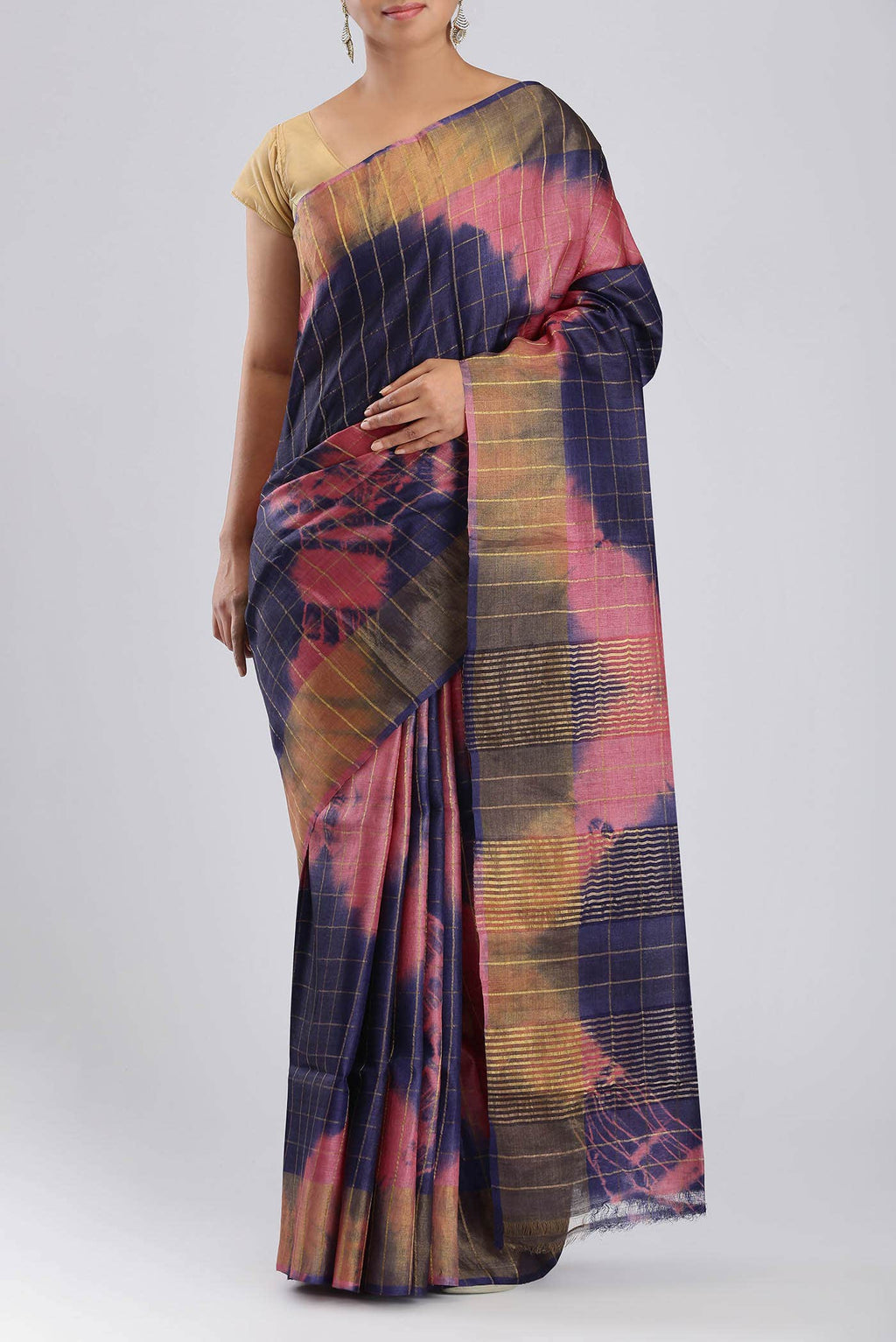Multi Bhagalpuri Tussar Silk Saree