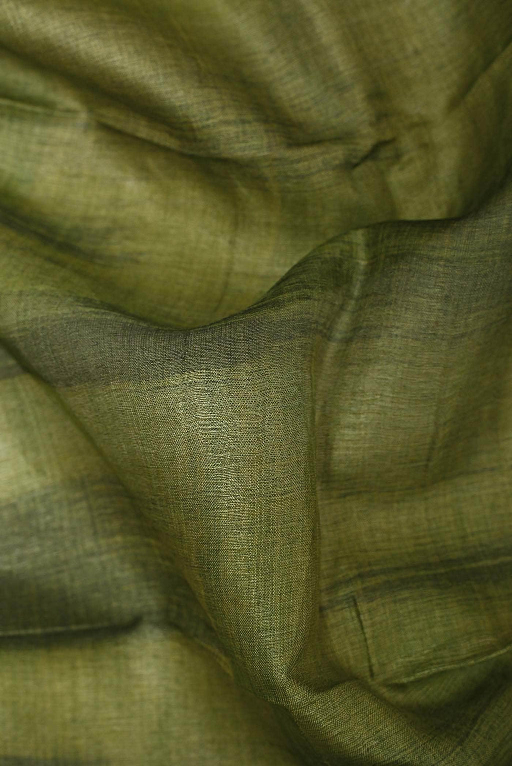 Green Bhagalpuri Tussar Silk Saree