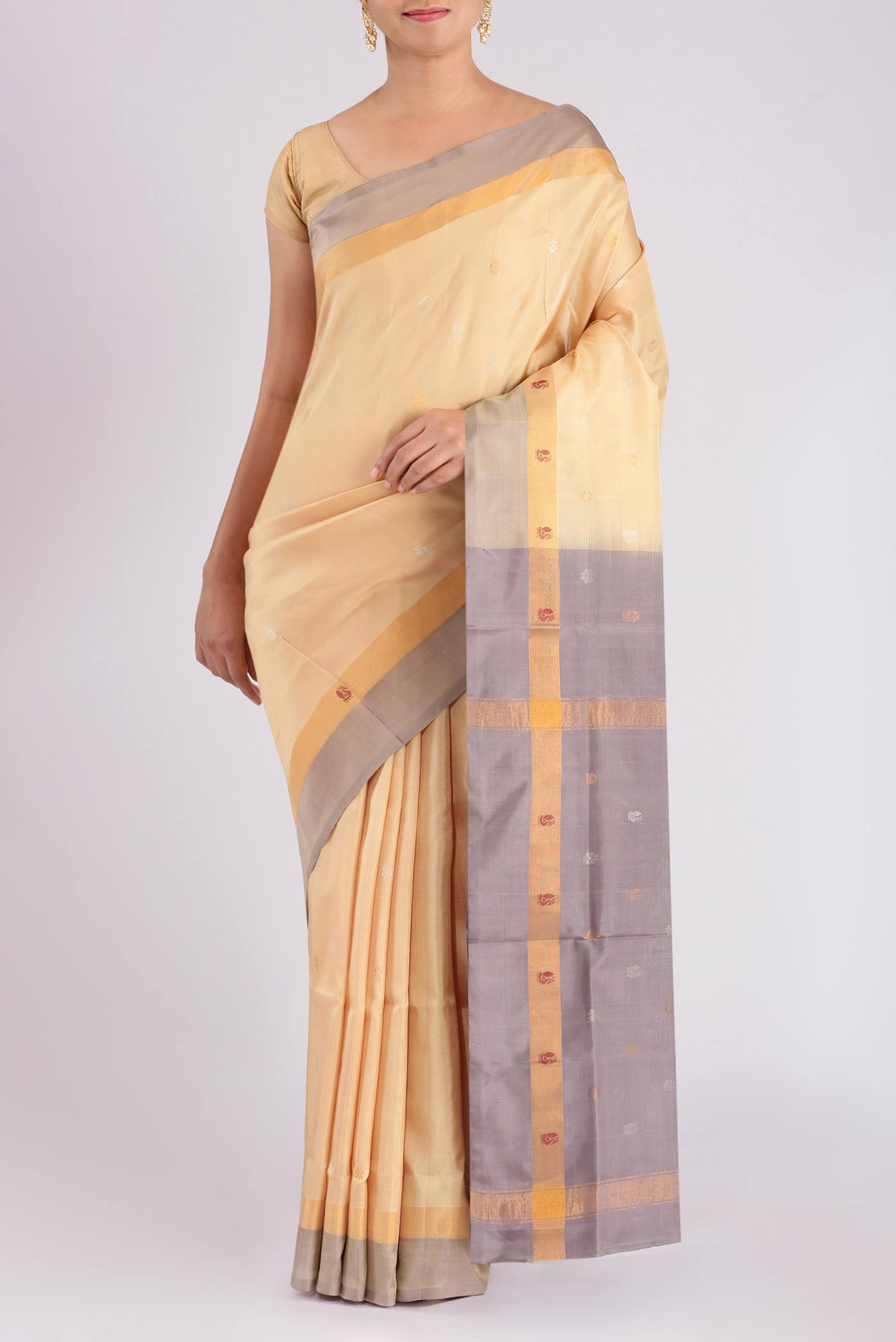 Beige Uppada Silk Saree