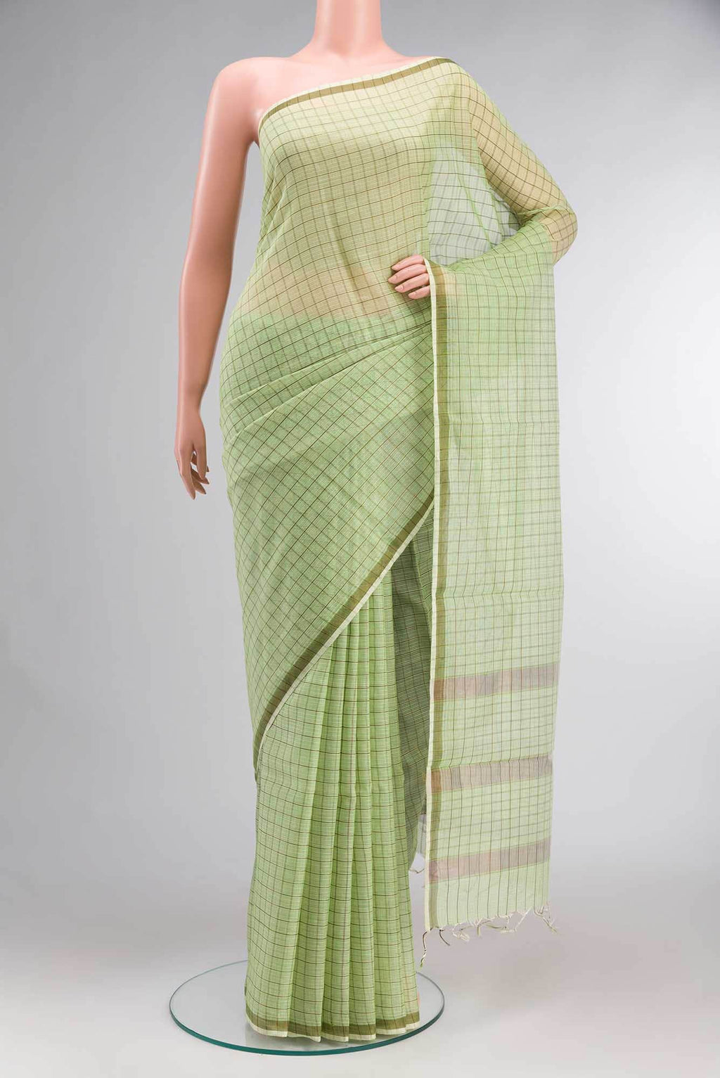 Green Silk Cotton Saree
