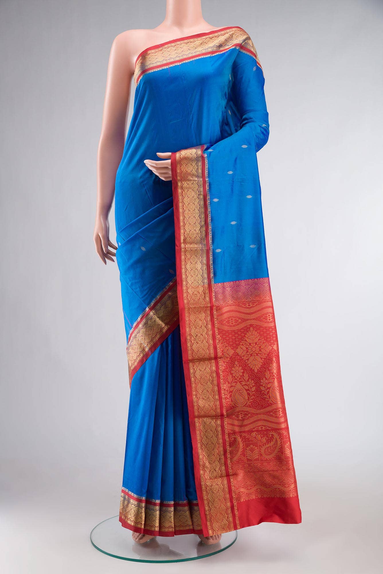 Blue Bangalore Silk Saree