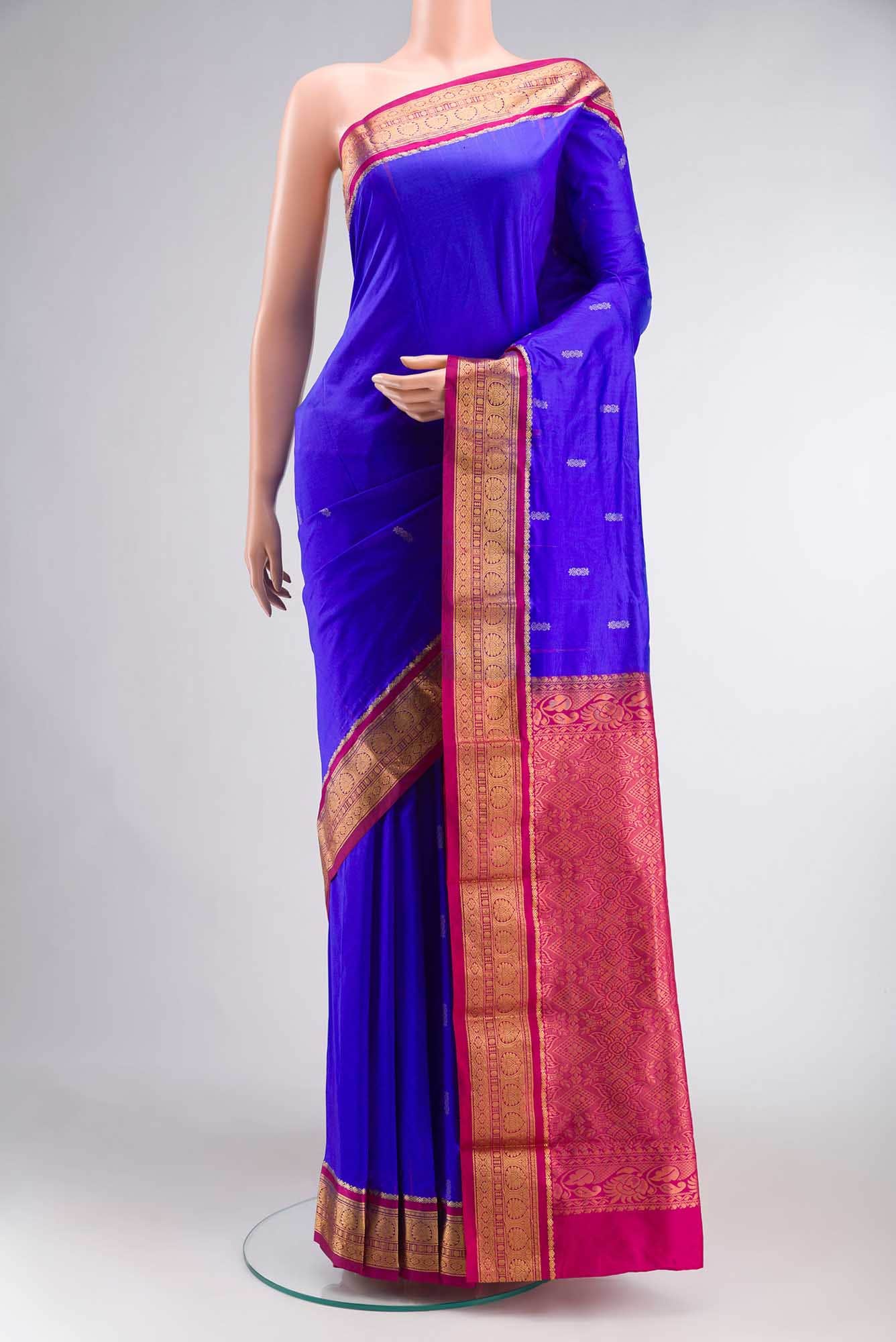 Blue Bangalore Silk Saree