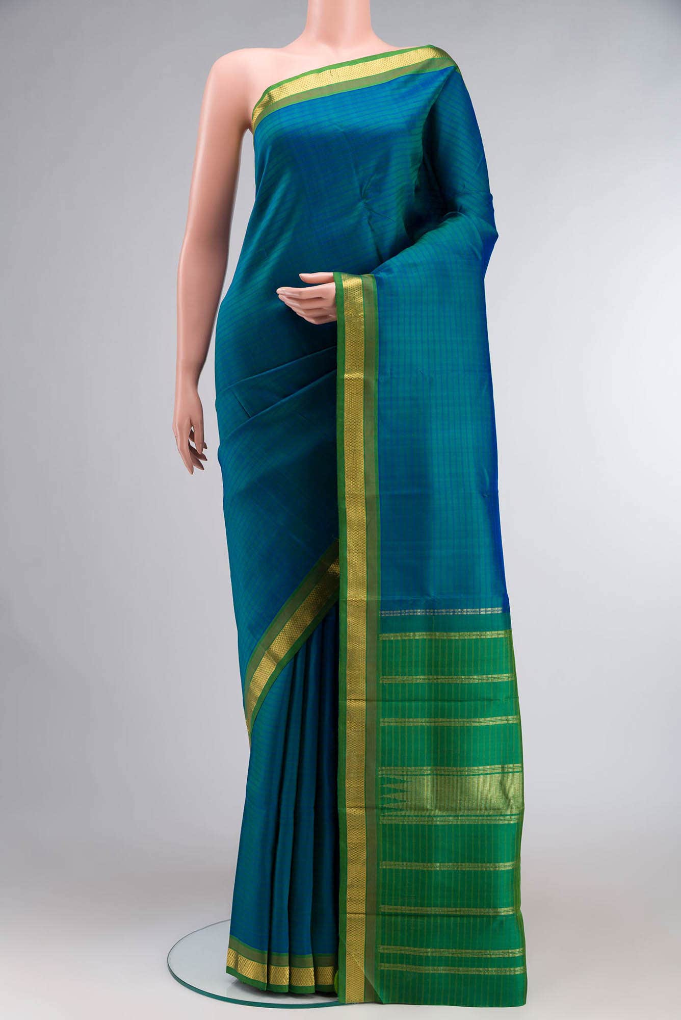 Blue Banarasi Silk Saree