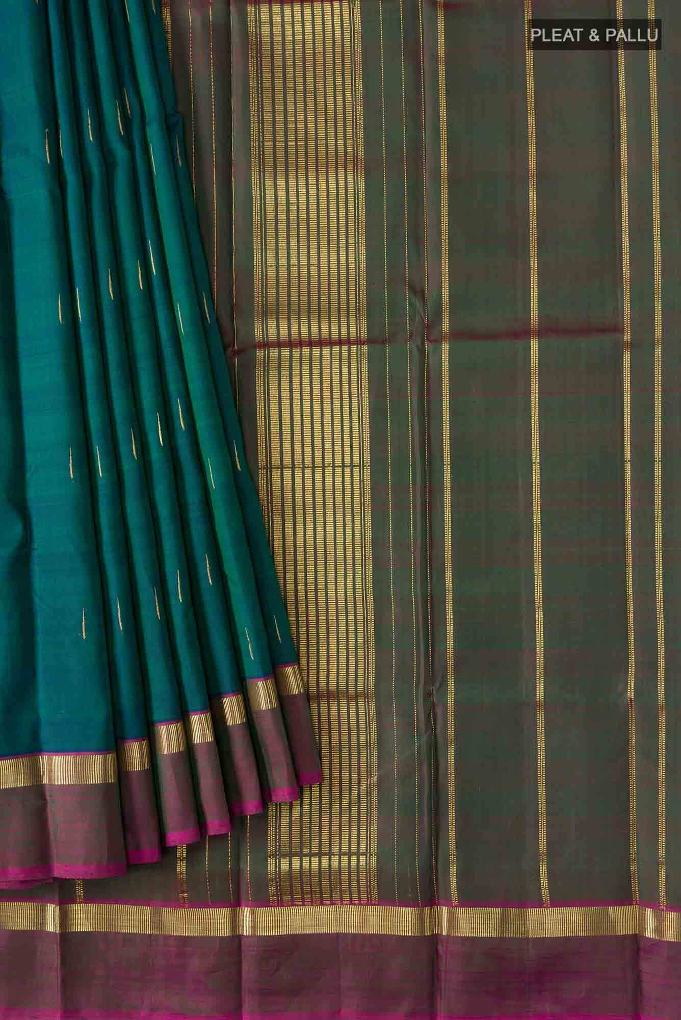 Blue Kanchipuram Silk Saree