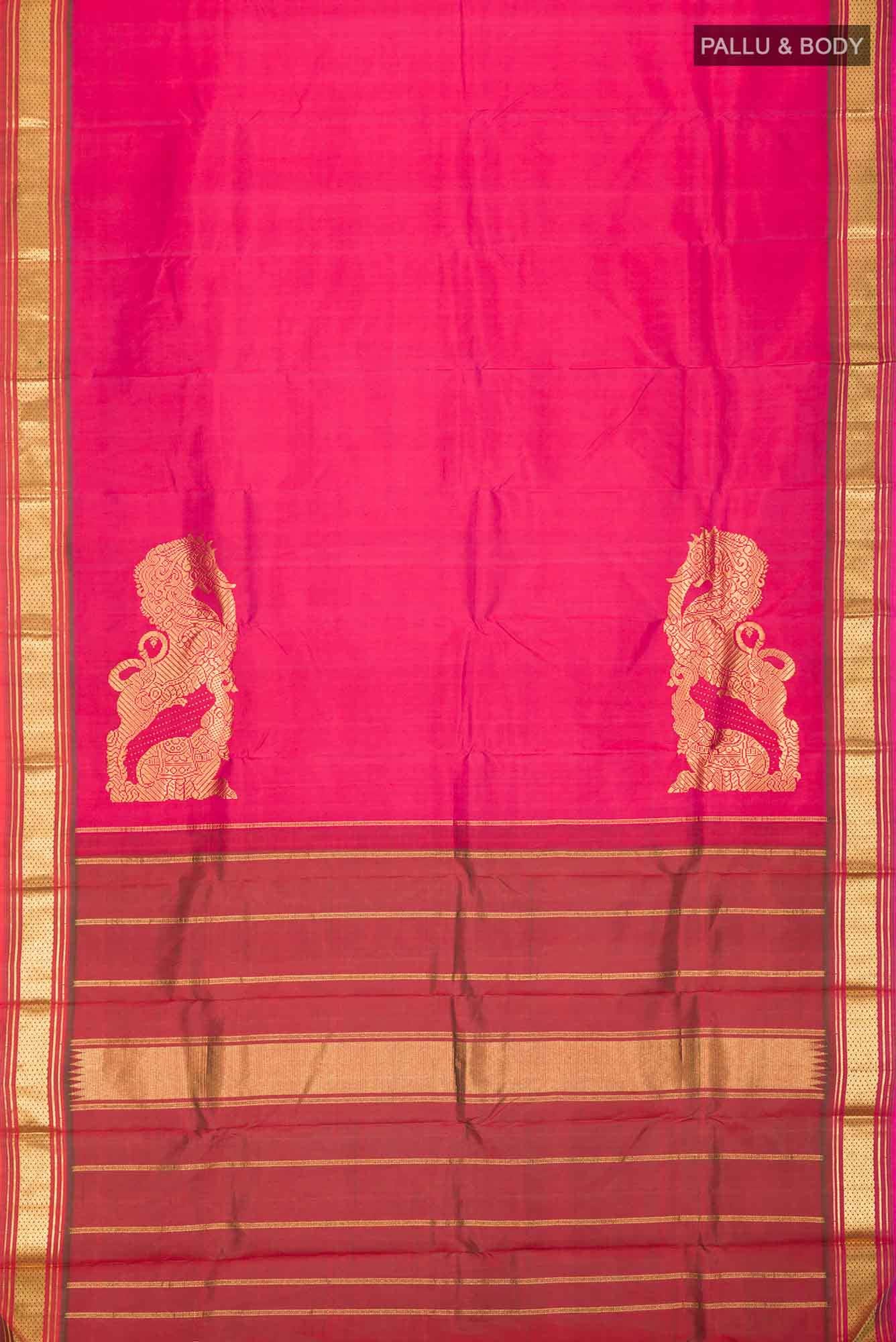 Pink Kanchipuram Silk Saree