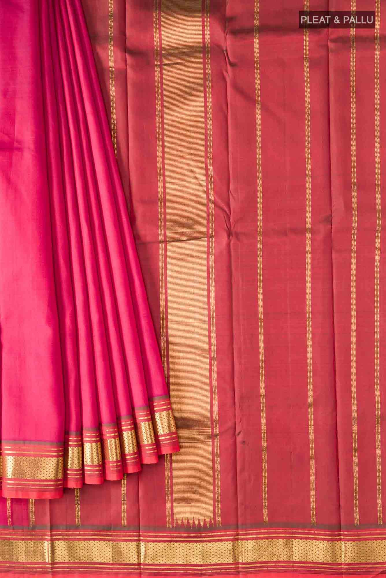 Pink Kanchipuram Silk Saree
